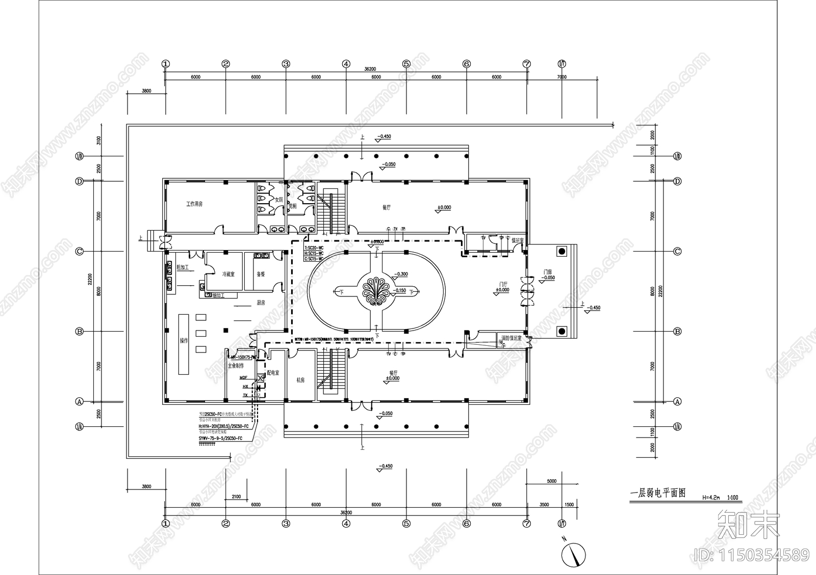 俱乐部建筑电气详图cad施工图下载【ID:1150354589】