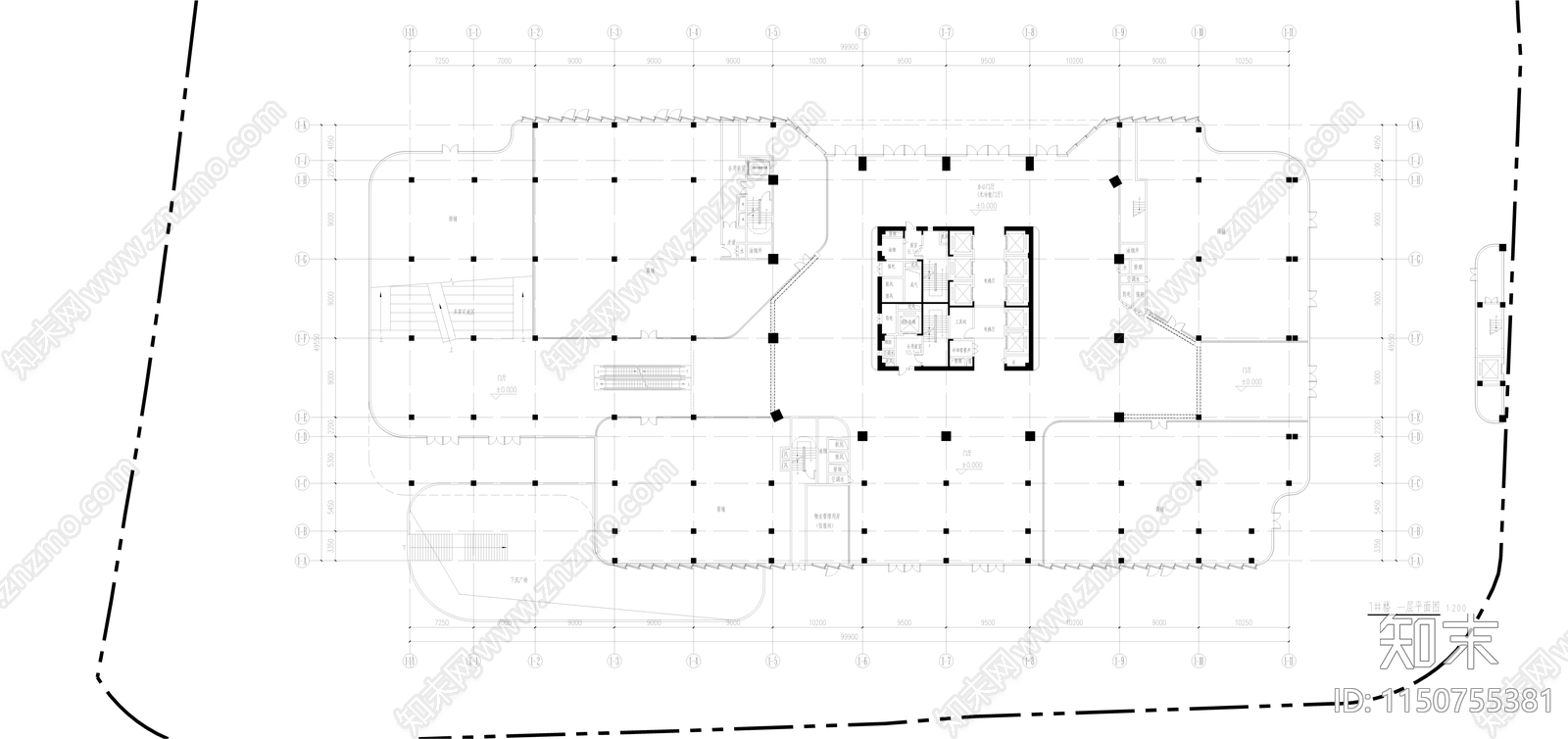 现代风格商业综合体建筑cad施工图下载【ID:1150755381】