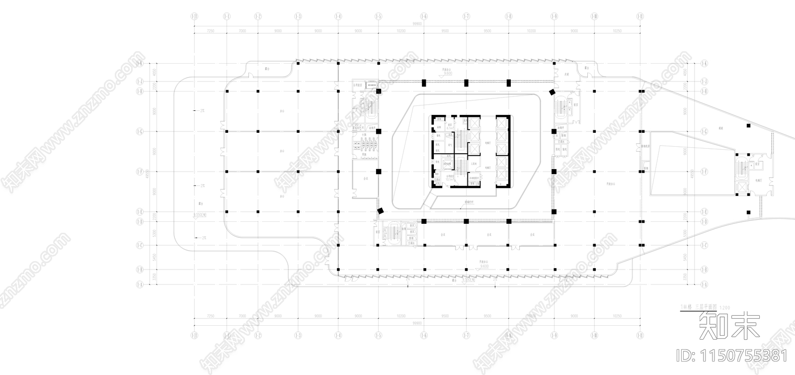 现代风格商业综合体建筑cad施工图下载【ID:1150755381】