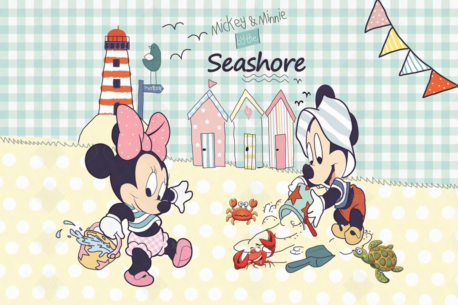 儿童米奇老鼠壁纸壁画贴图下载【ID:1150355149】