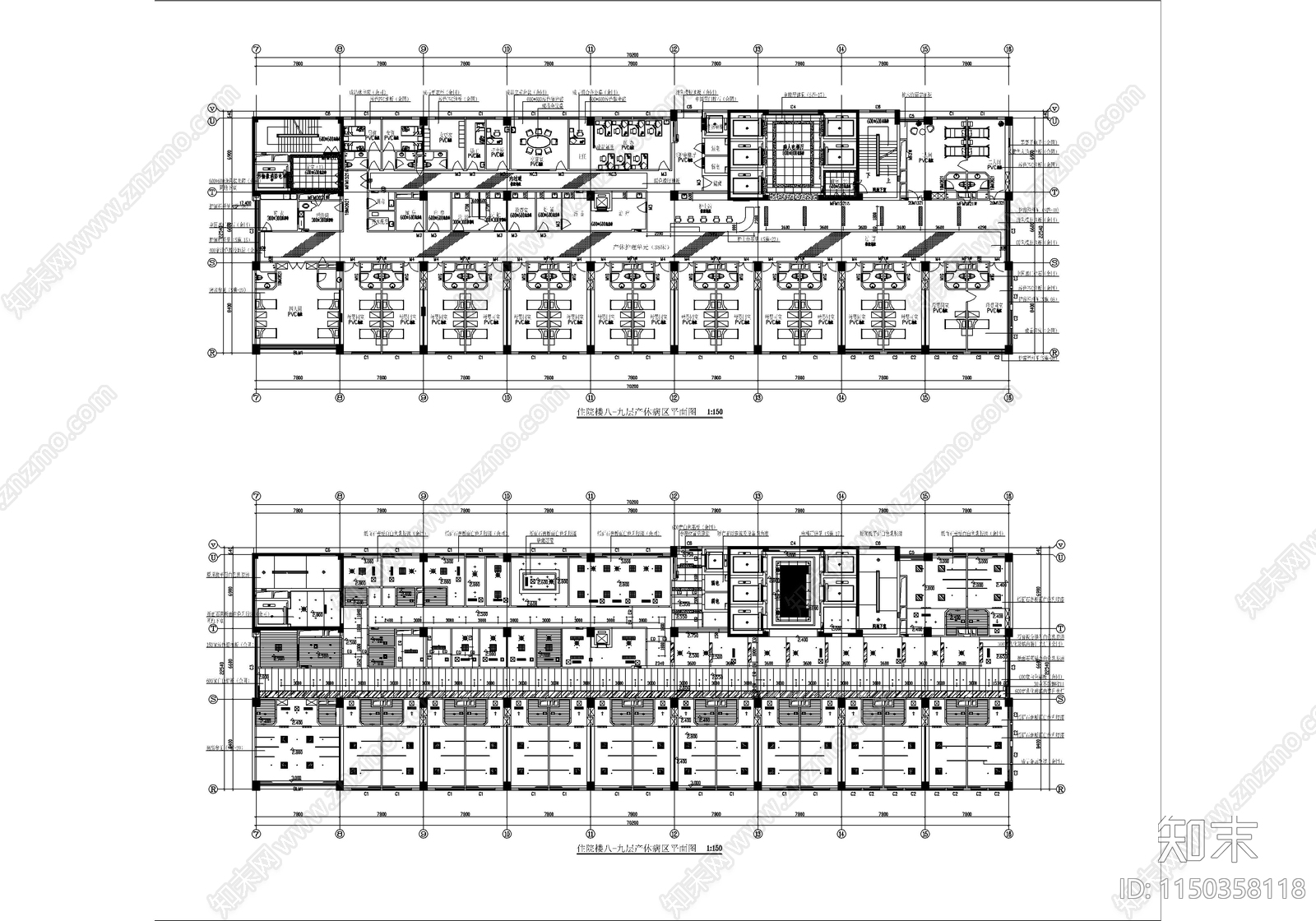 22套医院建筑cad施工图下载【ID:1150358118】