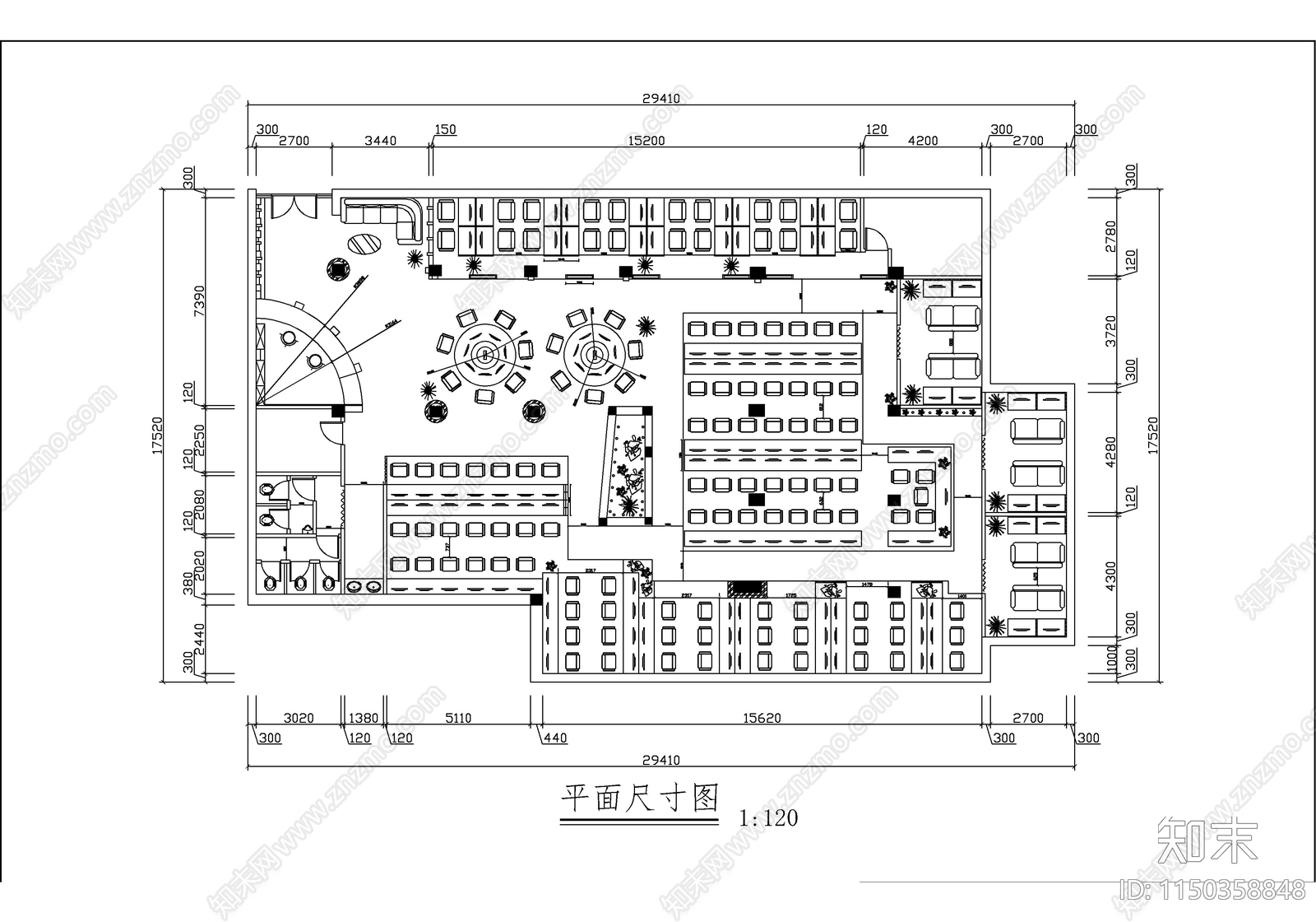 33套网吧图纸cad施工图下载【ID:1150358848】