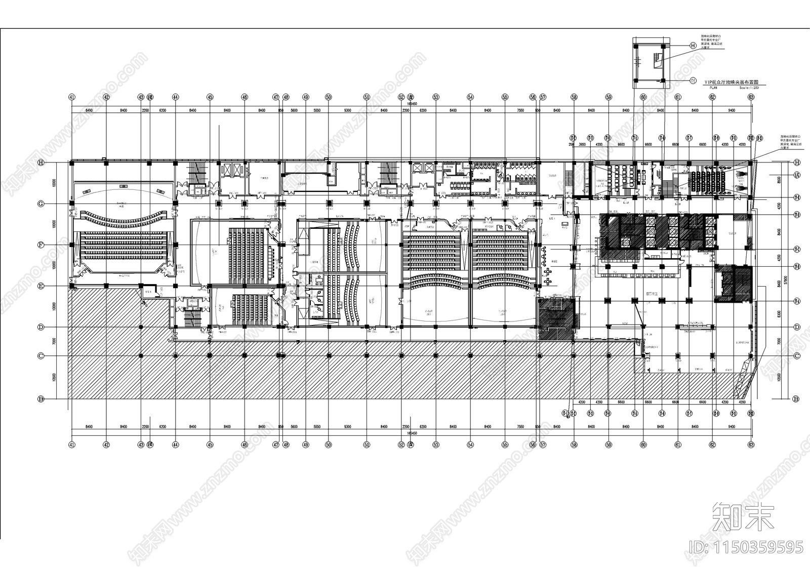 6套电影院影厅cad施工图下载【ID:1150359595】