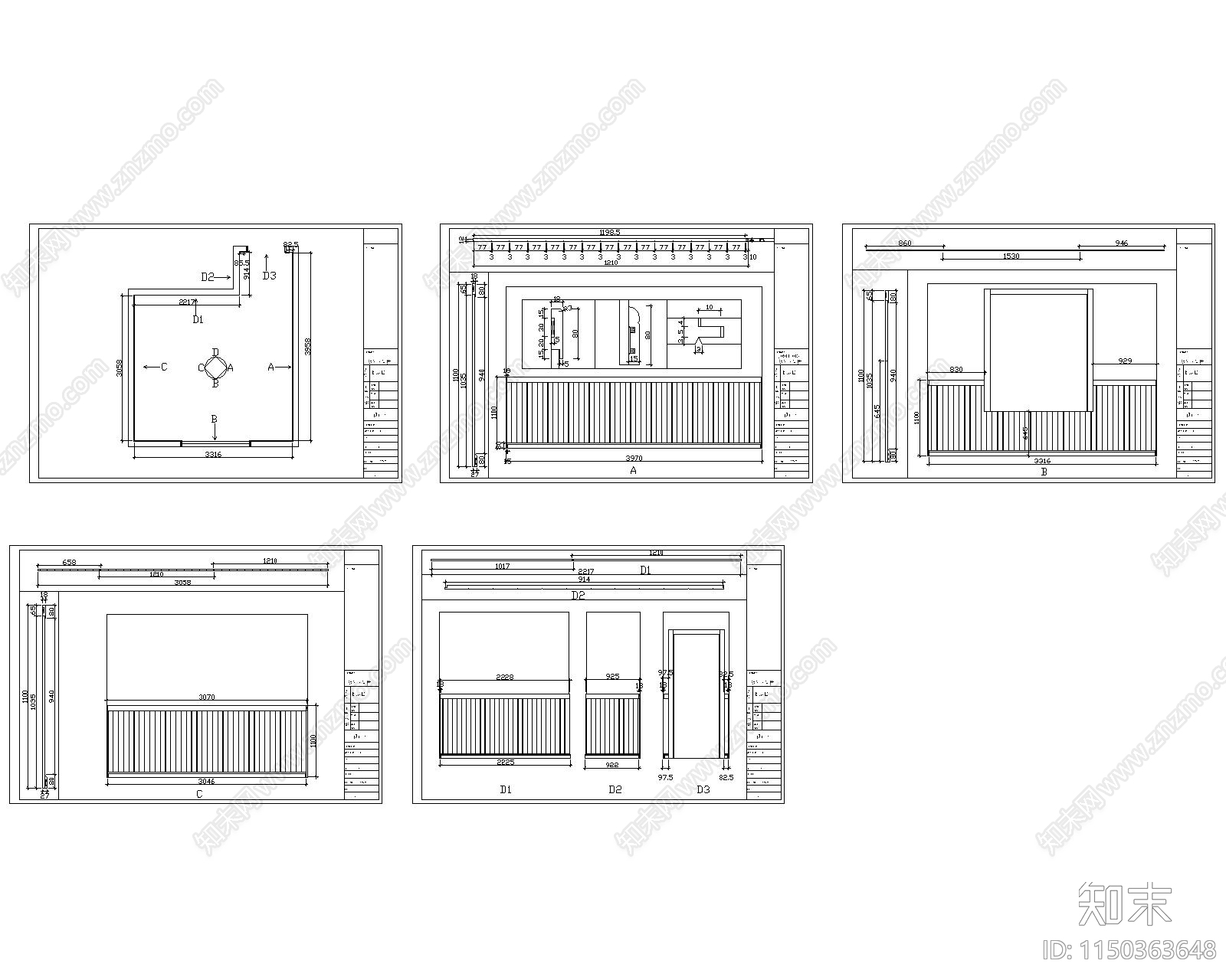 大平层绿地老街坊墙板cad施工图下载【ID:1150363648】