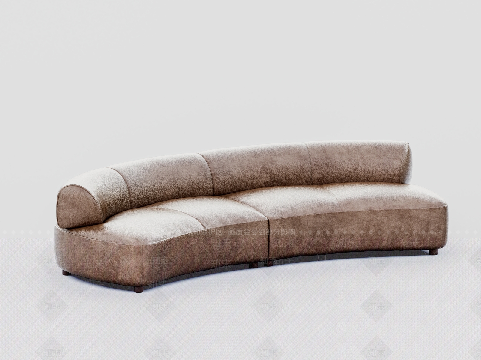 现代多人皮革异形沙发3D模型下载【ID:1150364136】