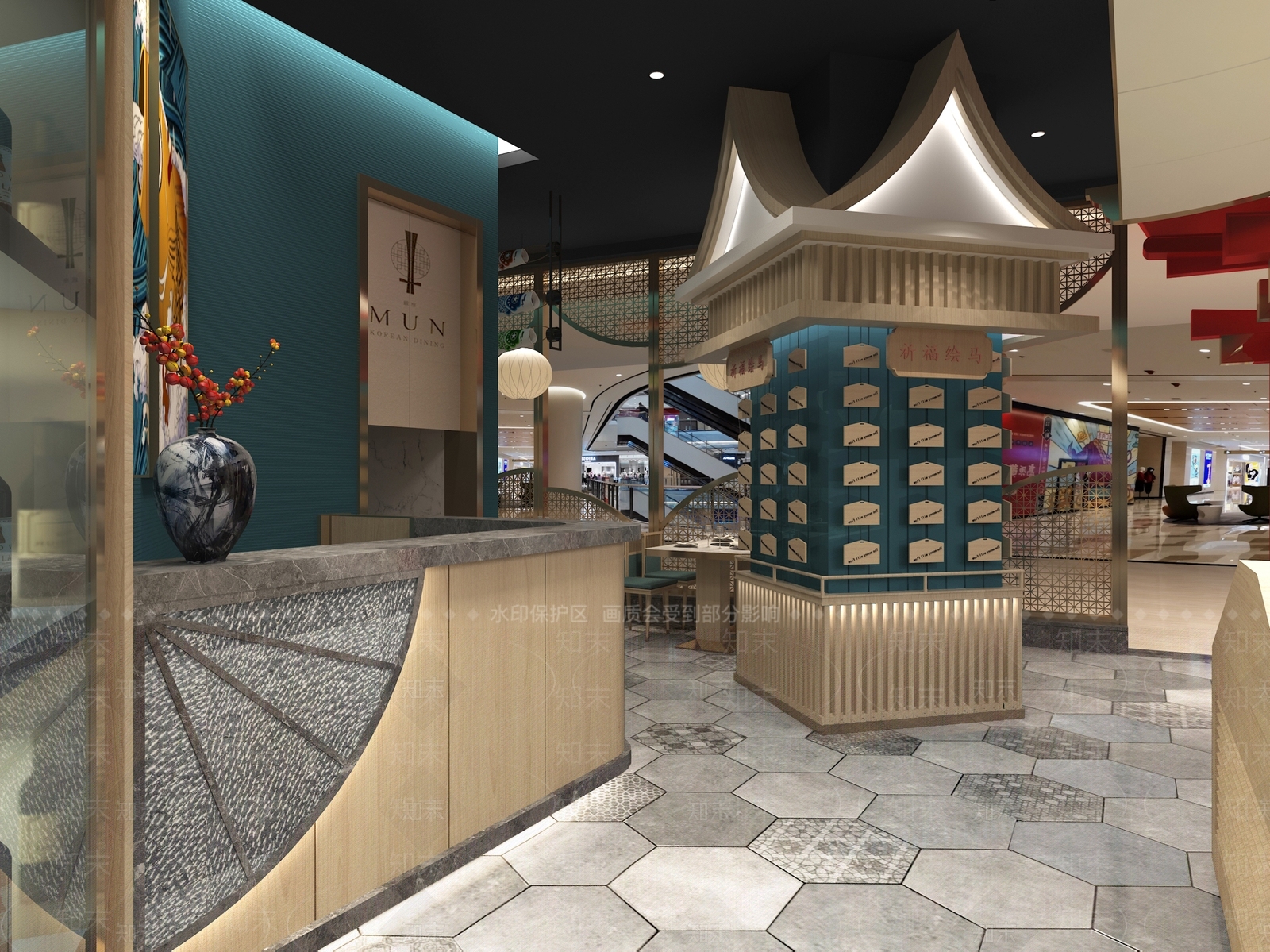 新中式商场火锅店3D模型下载【ID:1150368060】