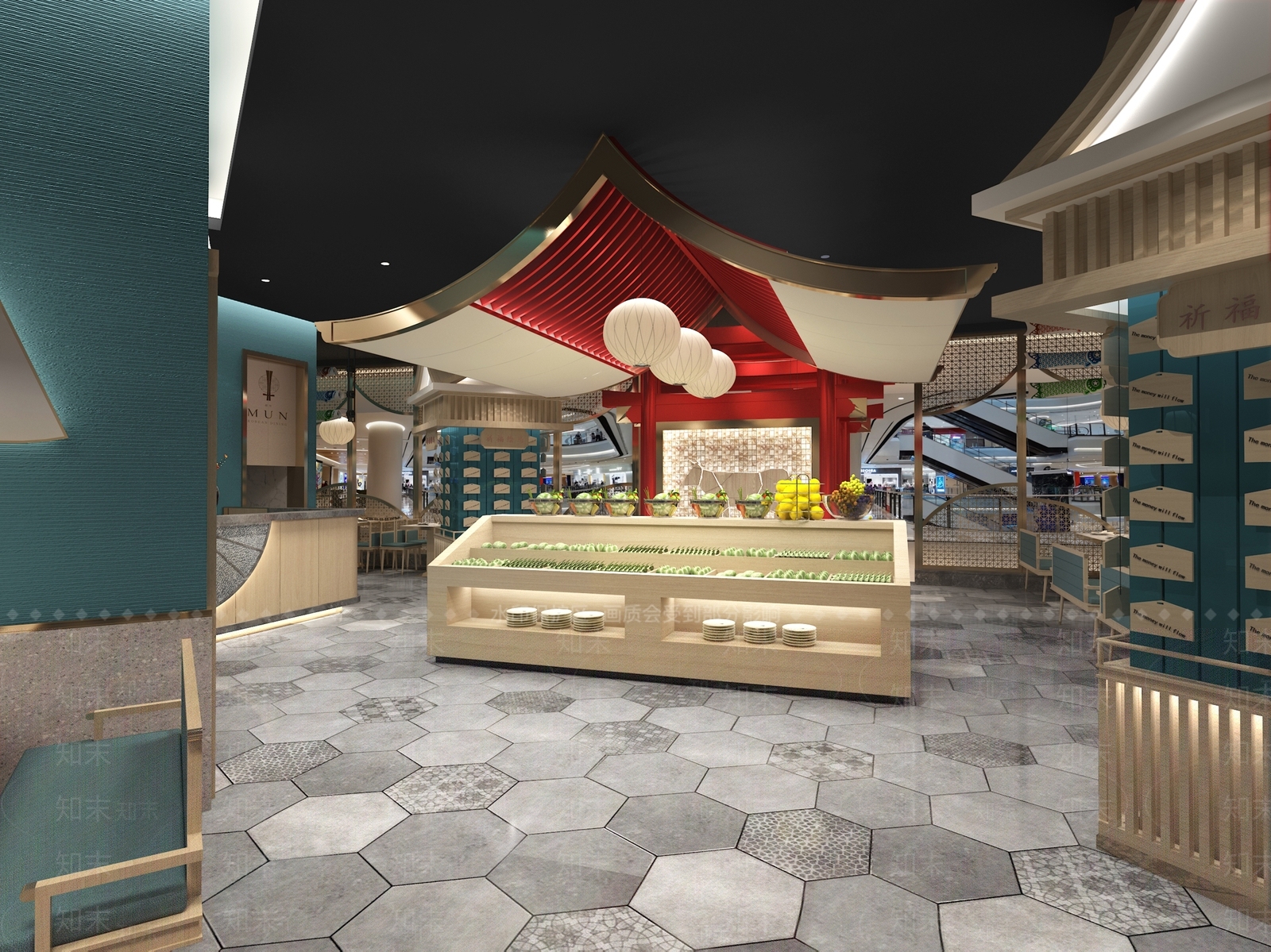 新中式商场火锅店3D模型下载【ID:1150368060】