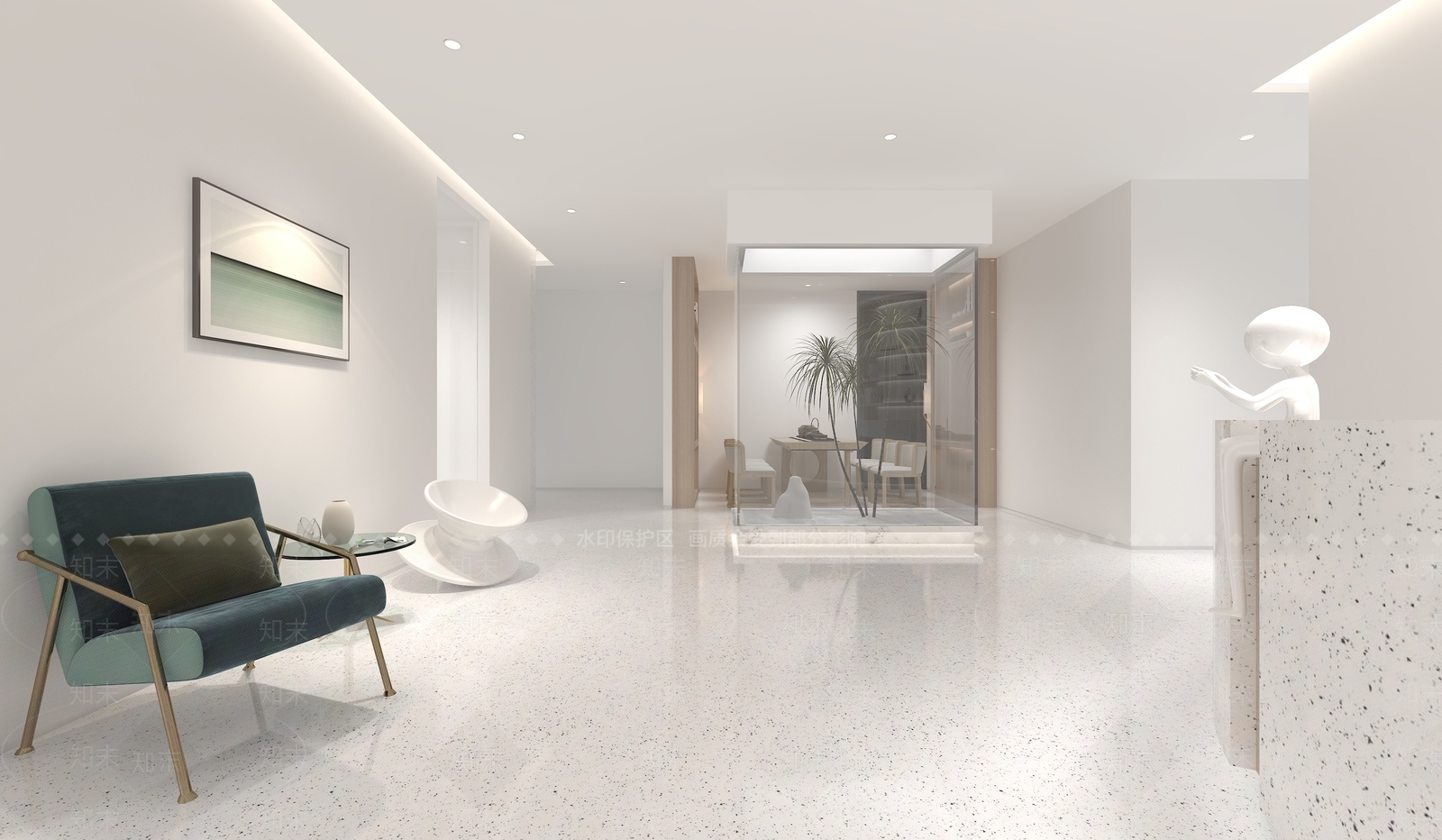 现代美容SPA店3D模型下载【ID:1150369038】
