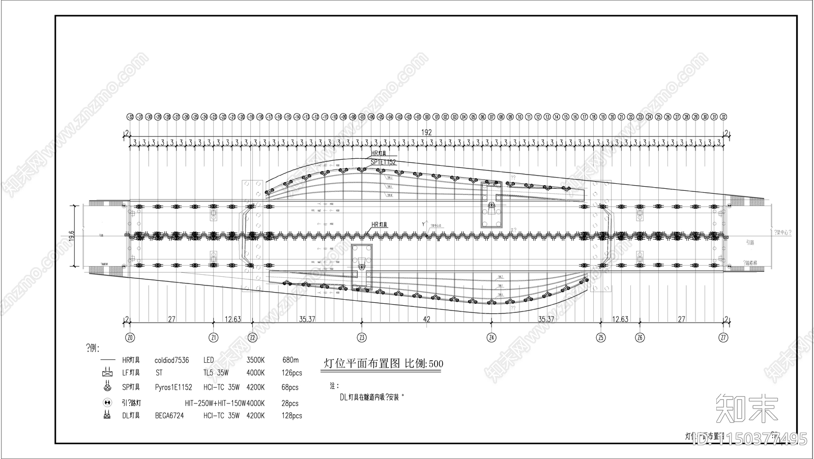 某桥电气照明cad施工图下载【ID:1150377495】