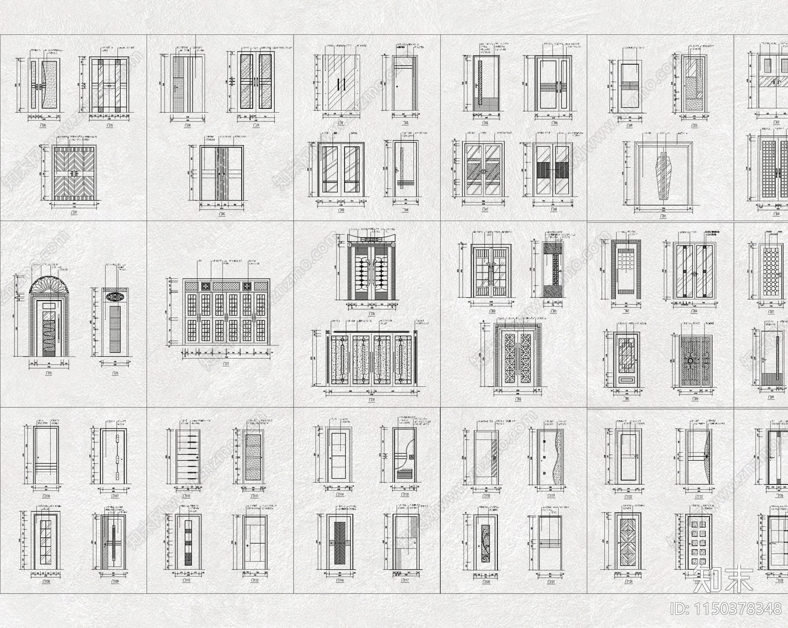 门素材图库施工图下载【ID:1150378348】