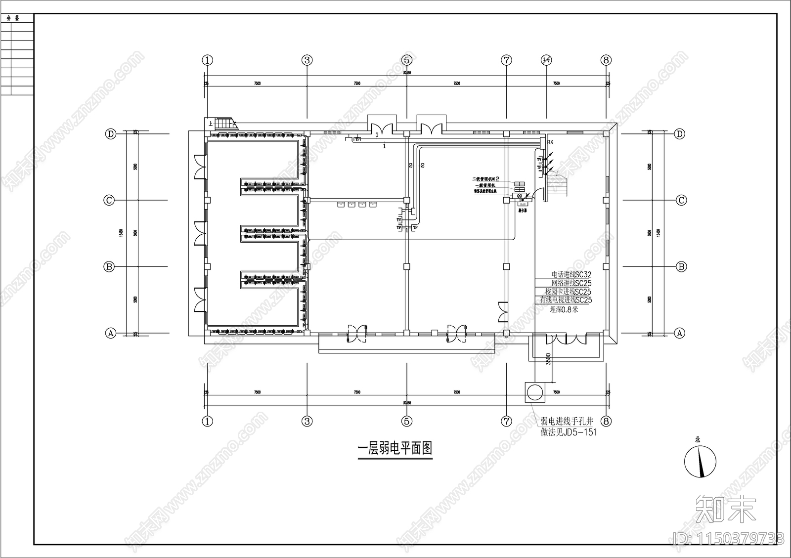 浴室电气设计图施工图下载【ID:1150379733】