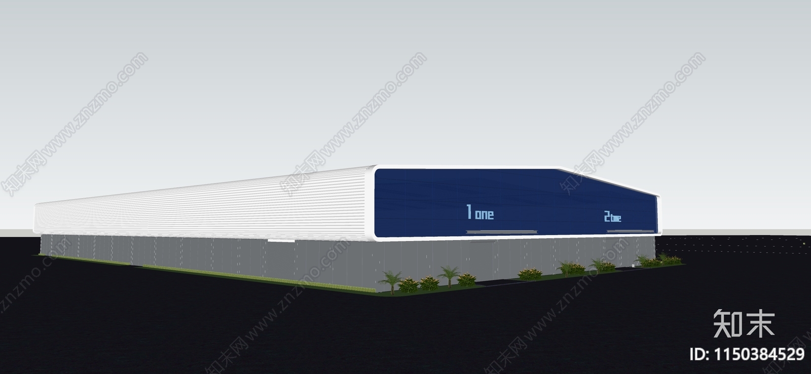 现代厂房设计SU模型下载【ID:1150384529】