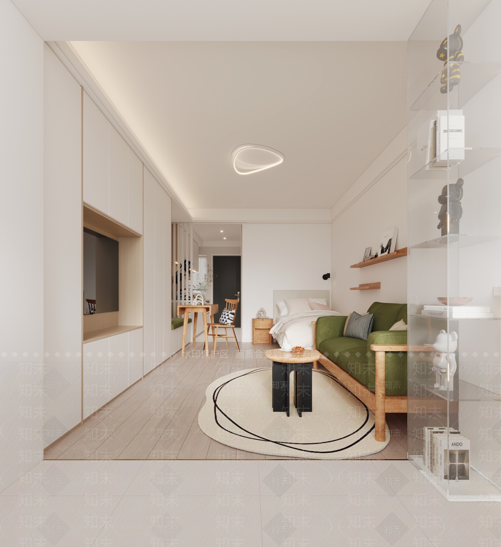 北欧单身公寓3D模型下载【ID:1150379973】