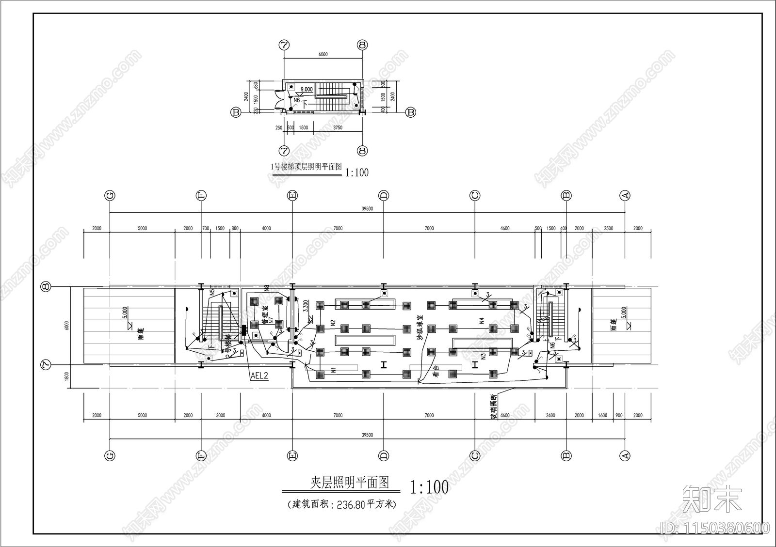 某体育馆电气图cad施工图下载【ID:1150380600】