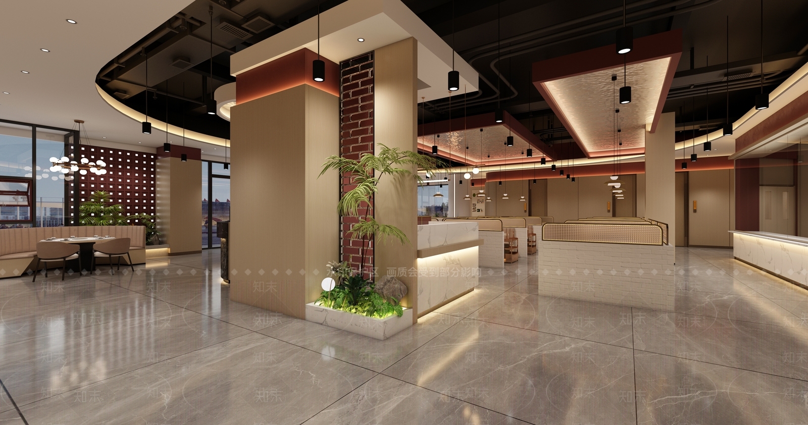 现代火锅店3D模型下载【ID:1150381547】