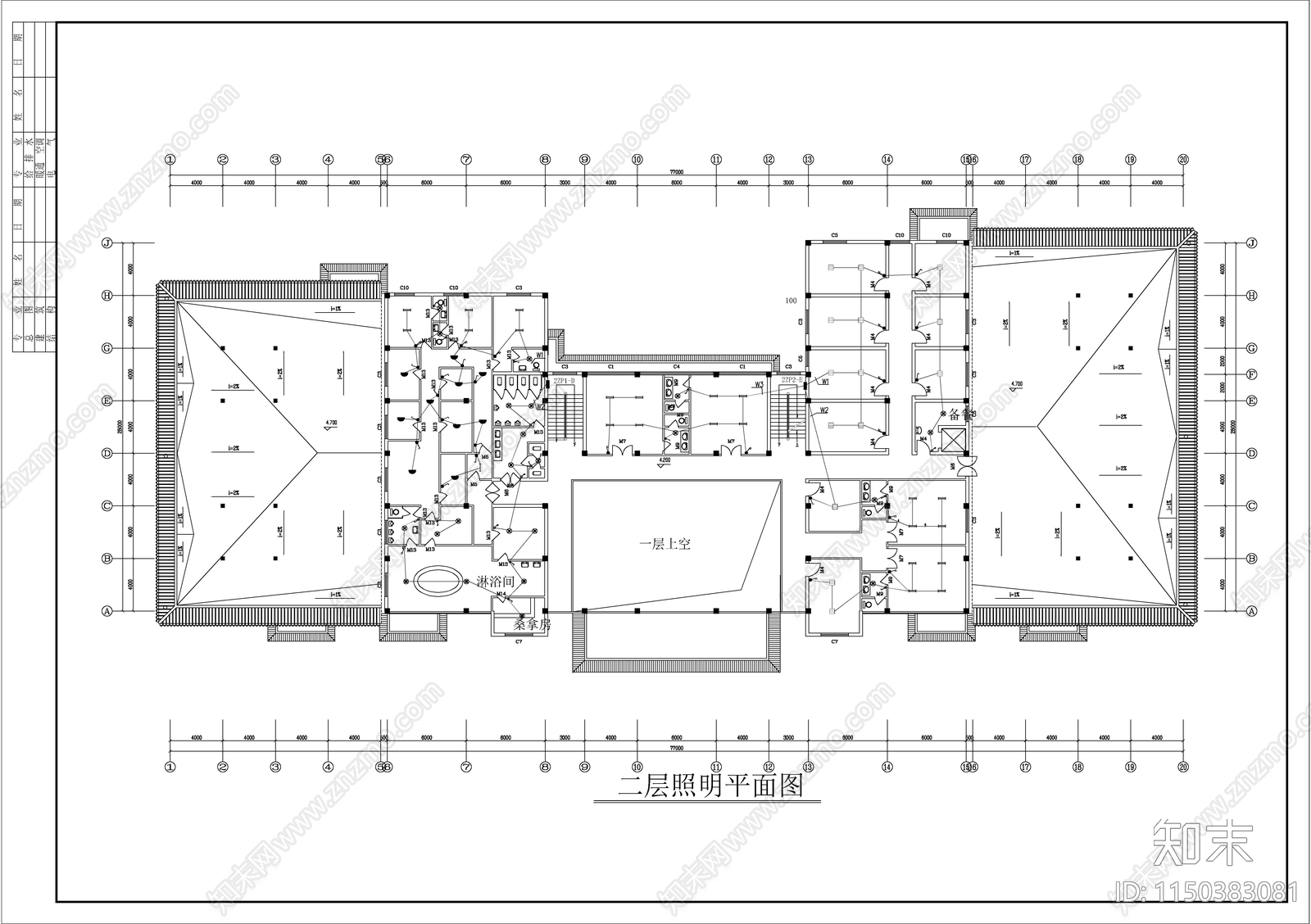 风景区餐厅电气施工图cad施工图下载【ID:1150383081】