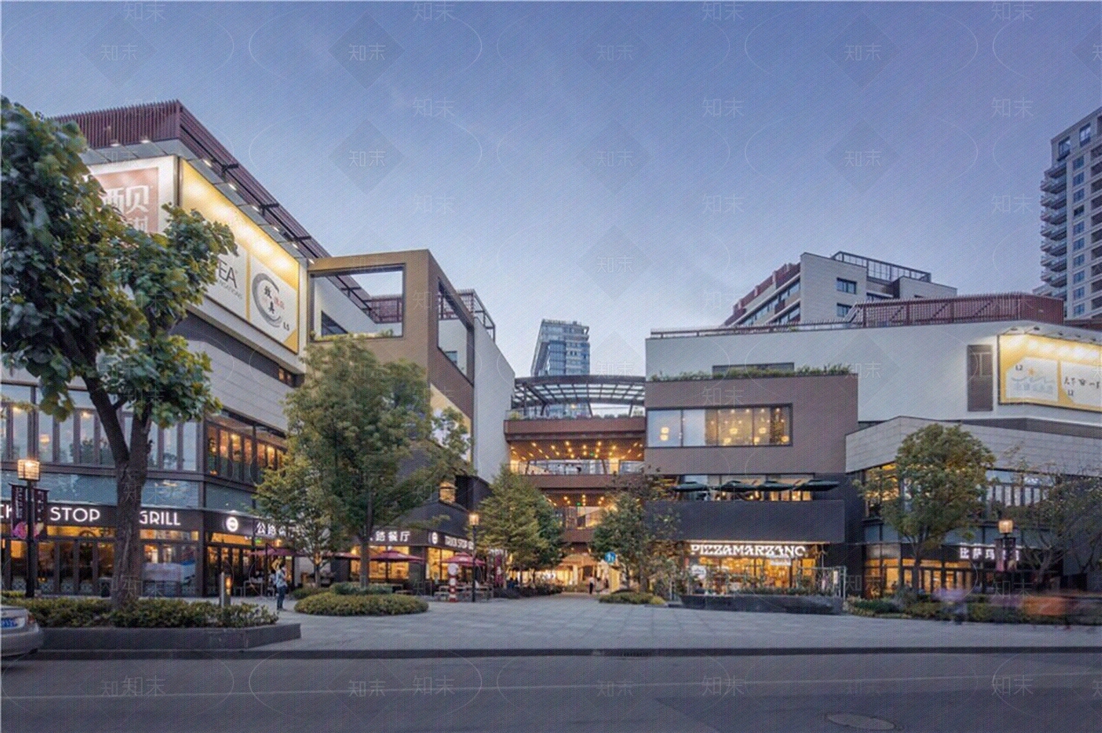 商场外街步行街外景贴图下载【ID:1150382937】