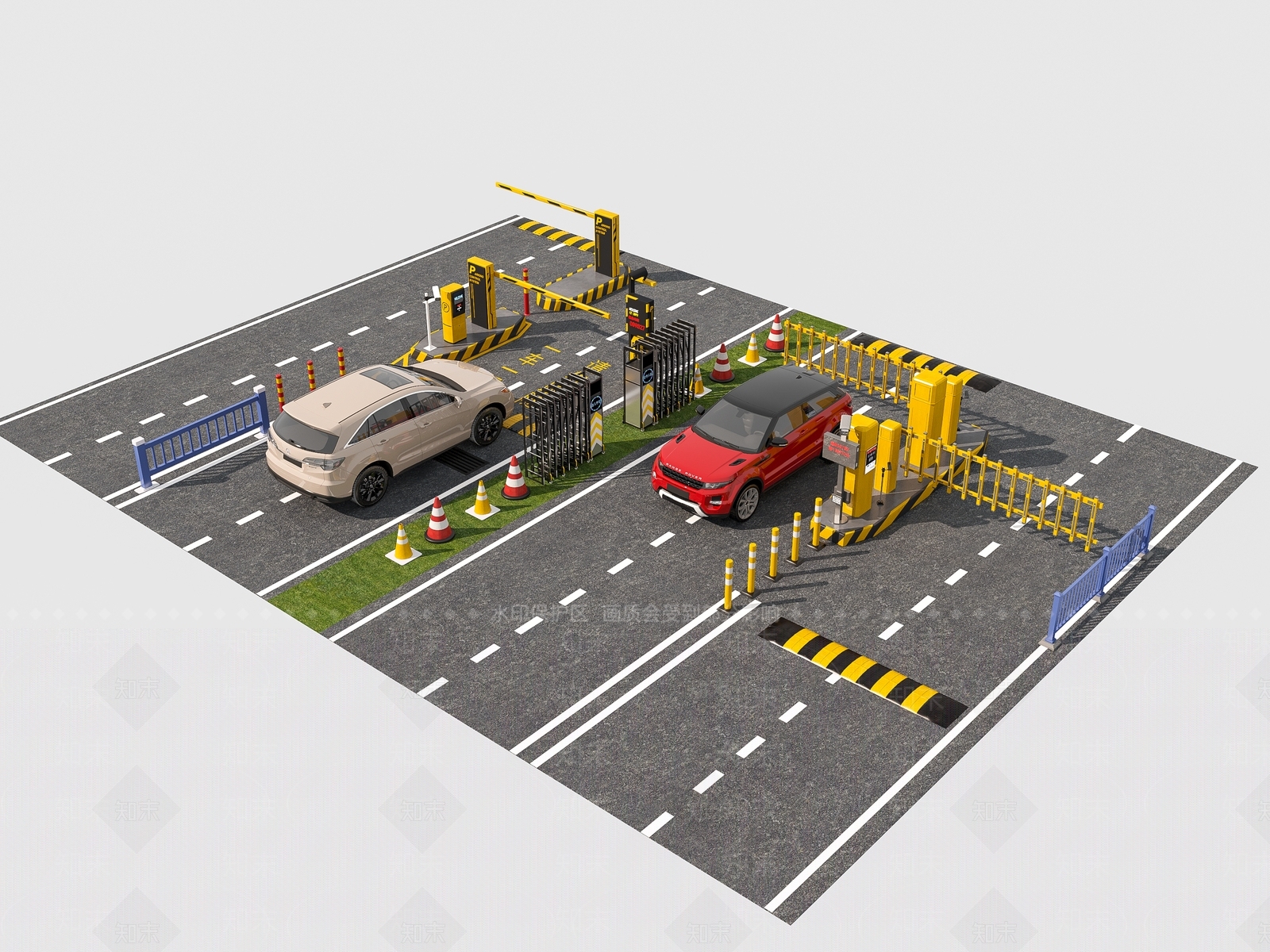 闸门SU模型下载【ID:1150385154】