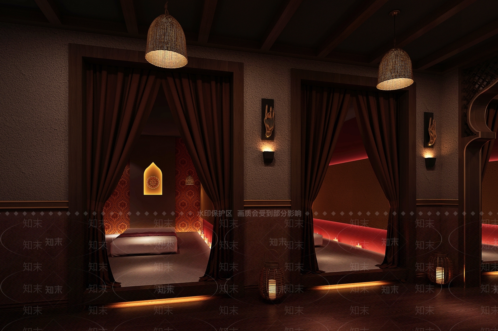 东南亚泰式美容SPA包间3D模型下载【ID:1150393666】