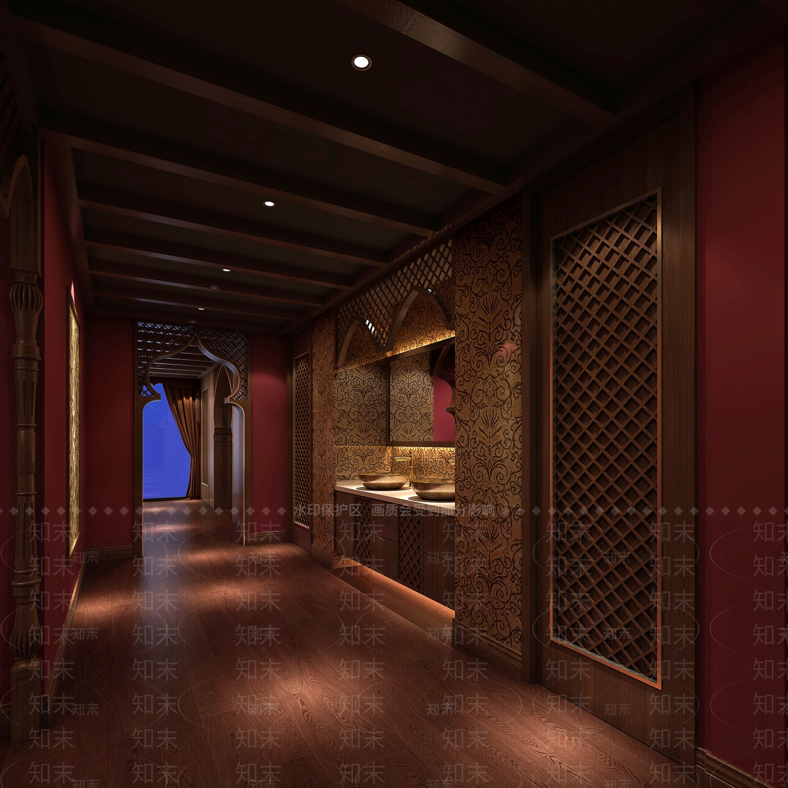 东南亚泰式美容SPA店3D模型下载【ID:1150393669】
