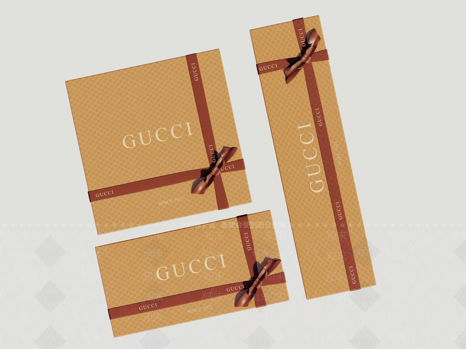 现代礼盒3D模型下载【ID:1150393828】