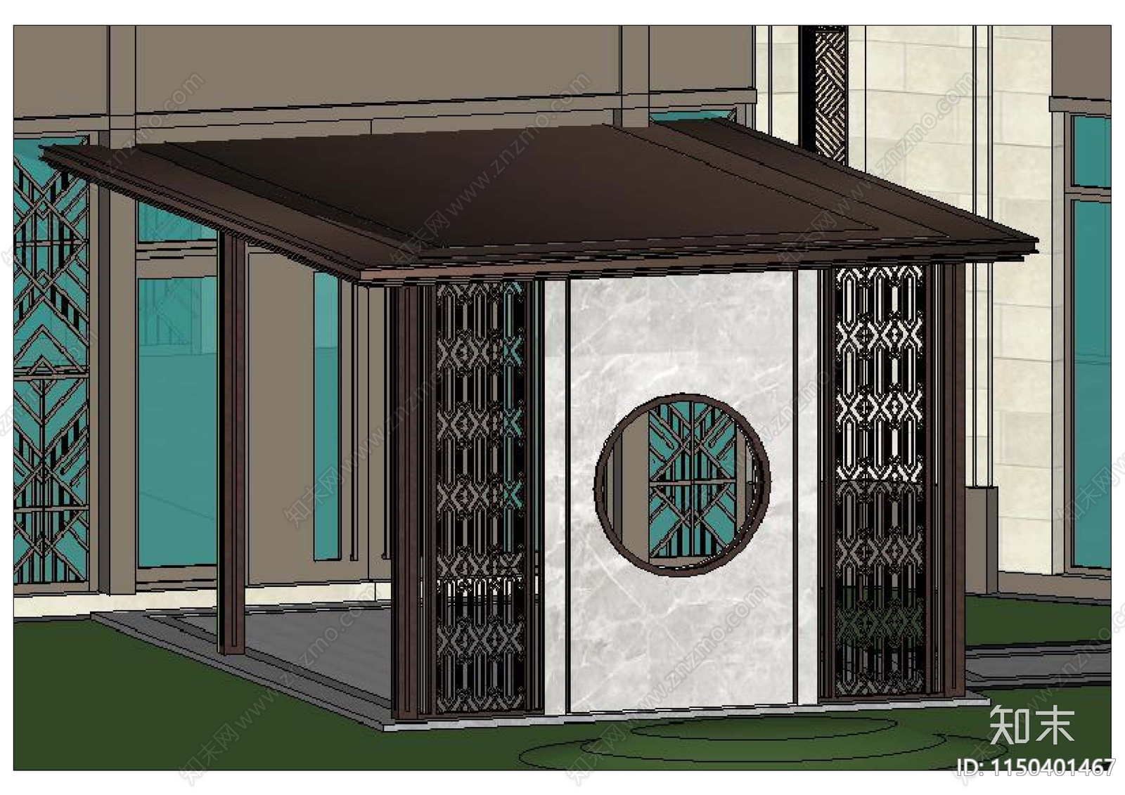 展示廊架详图cad施工图下载【ID:1150401467】