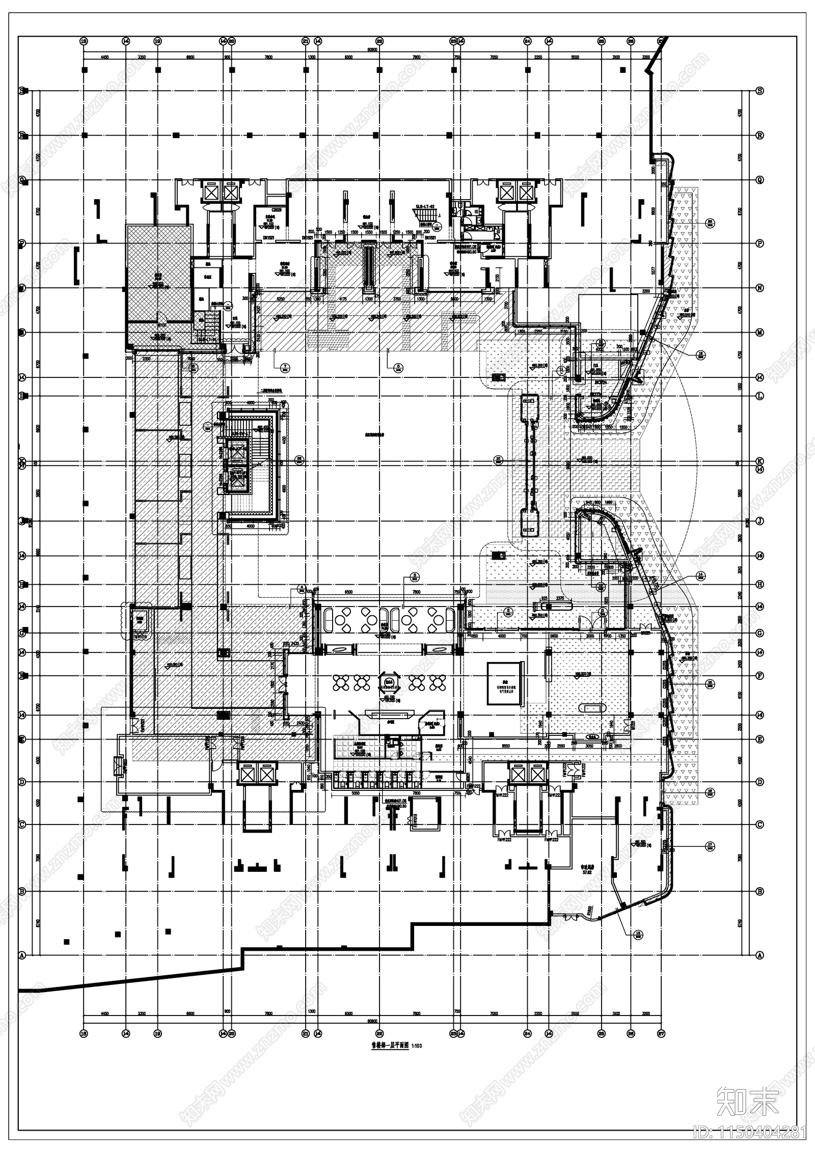 成都天府晴川售楼部cad施工图下载【ID:1150404281】