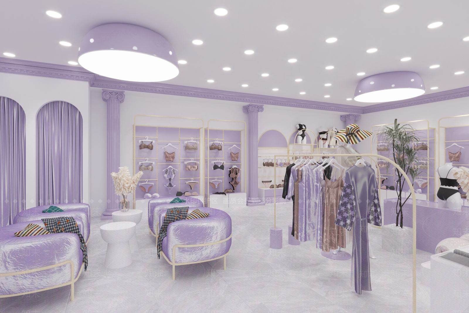 现代服装鞋店3D模型下载【ID:1150405044】