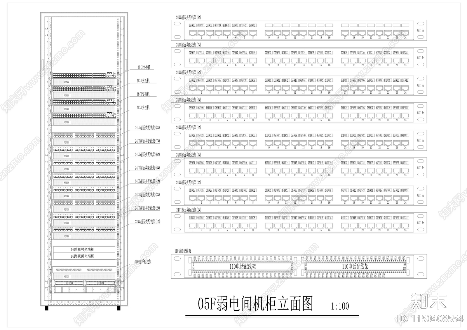 弱电智能化系统图cad施工图下载【ID:1150408554】