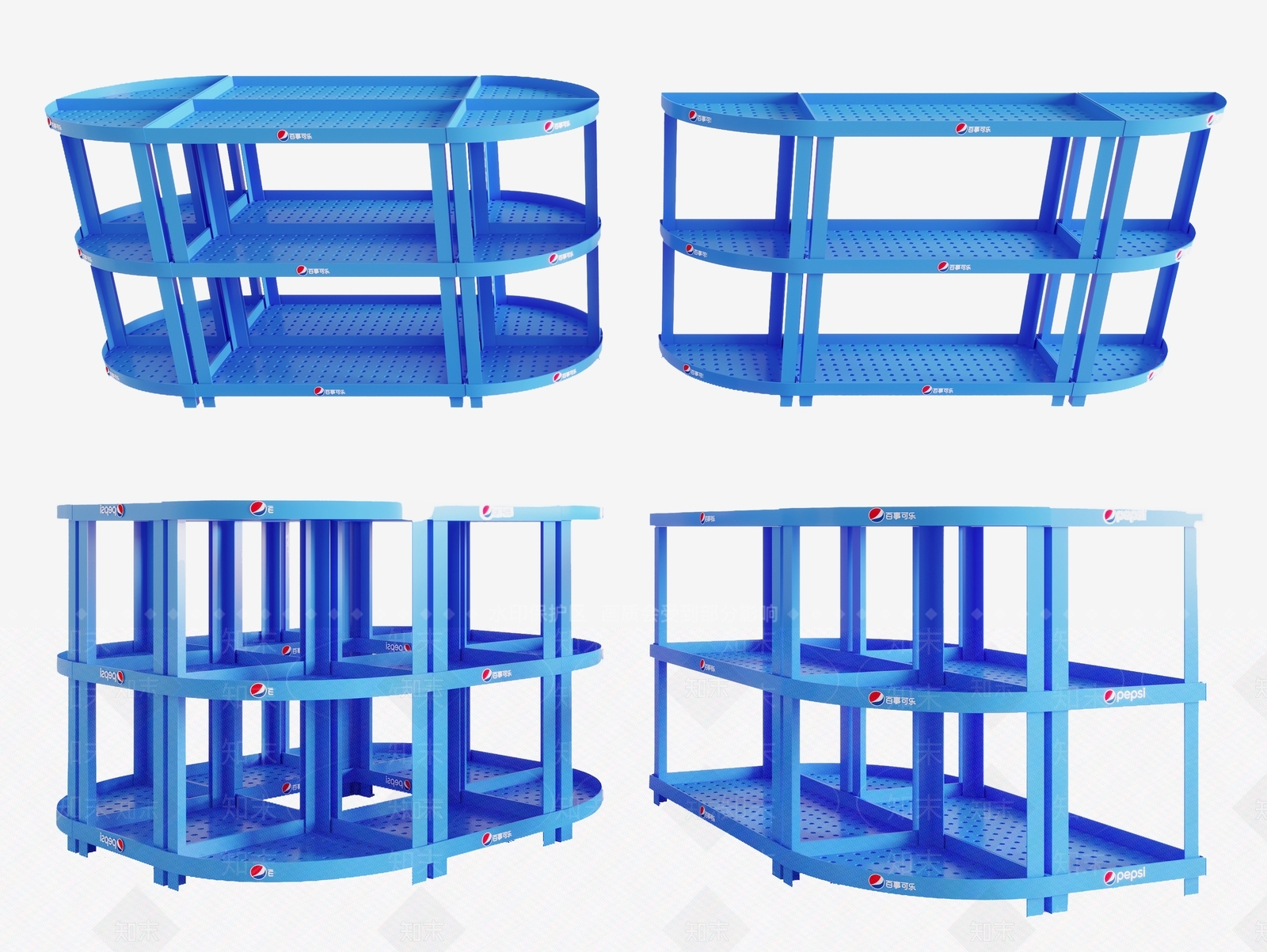 现代百事可乐展架3D模型下载【ID:1150413564】