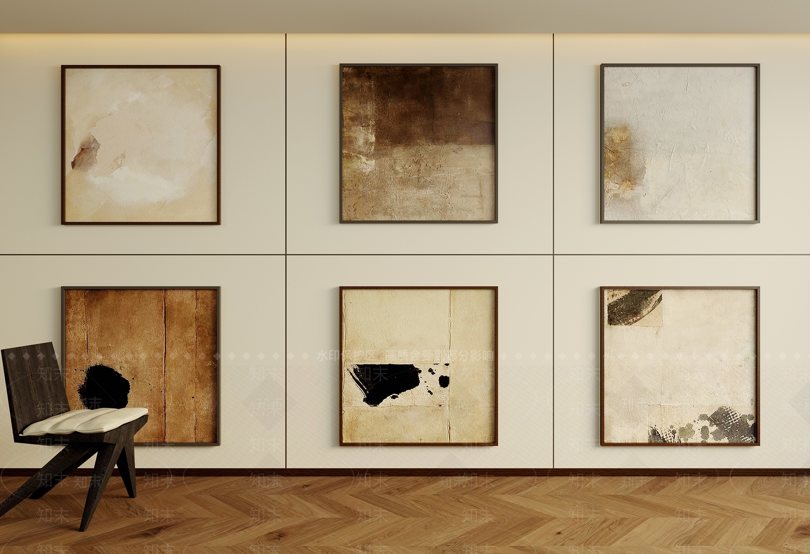 侘寂风中古装饰画3D模型下载【ID:1150417820】_知末3d模型网