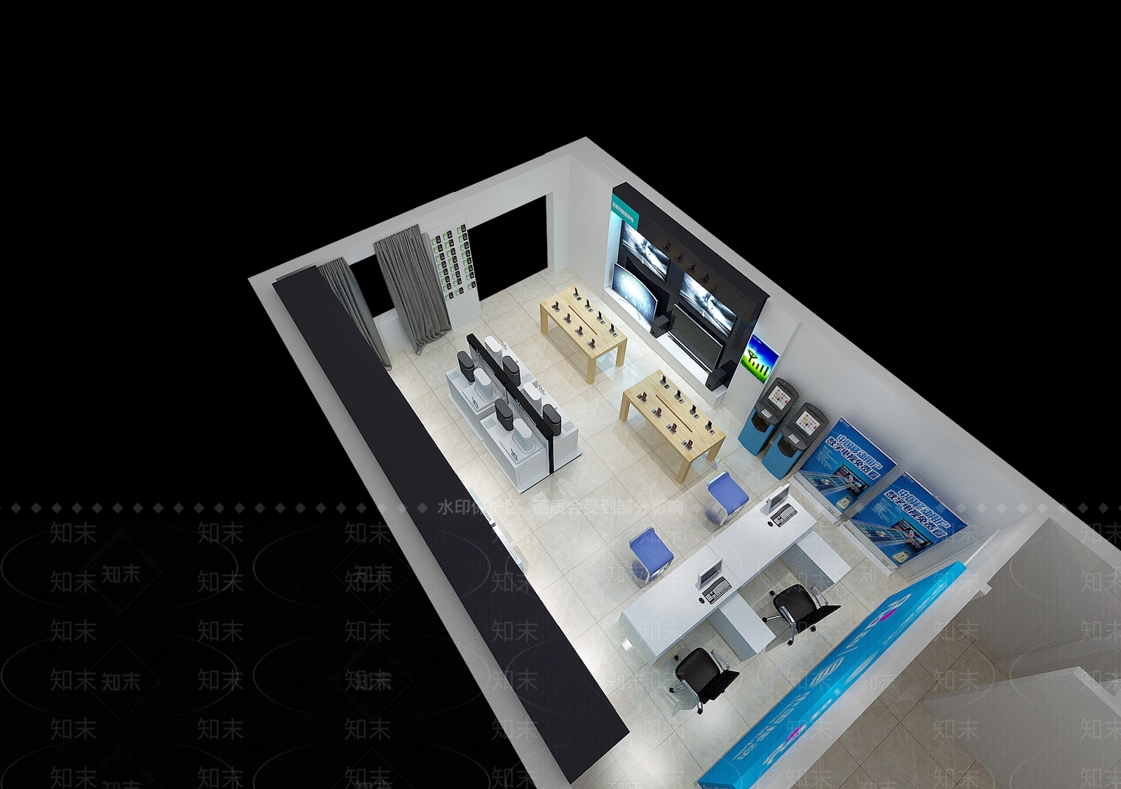 现代数码店3D模型下载【ID:1150418021】