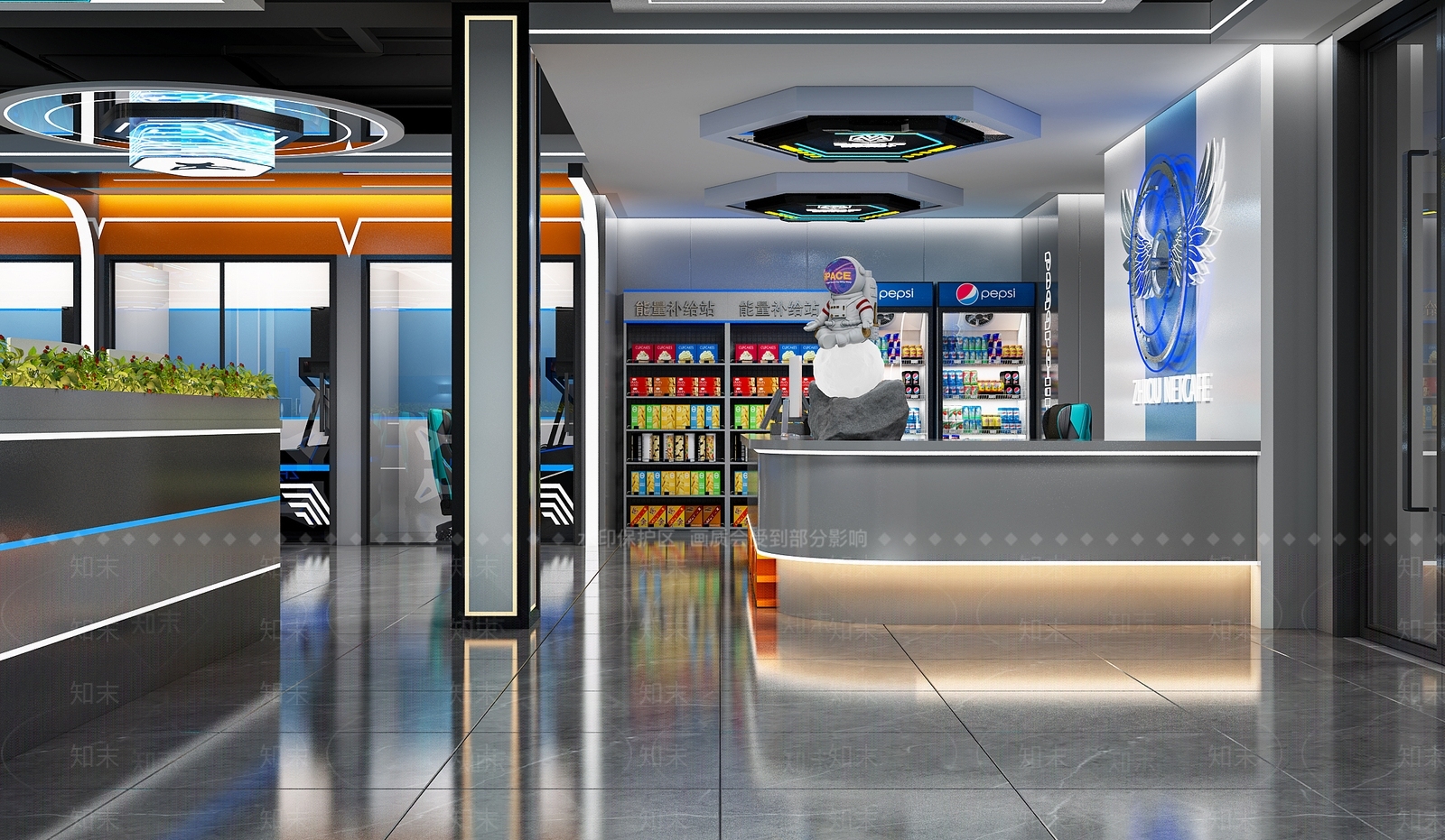 现代网咖网吧3D模型下载【ID:1150418497】