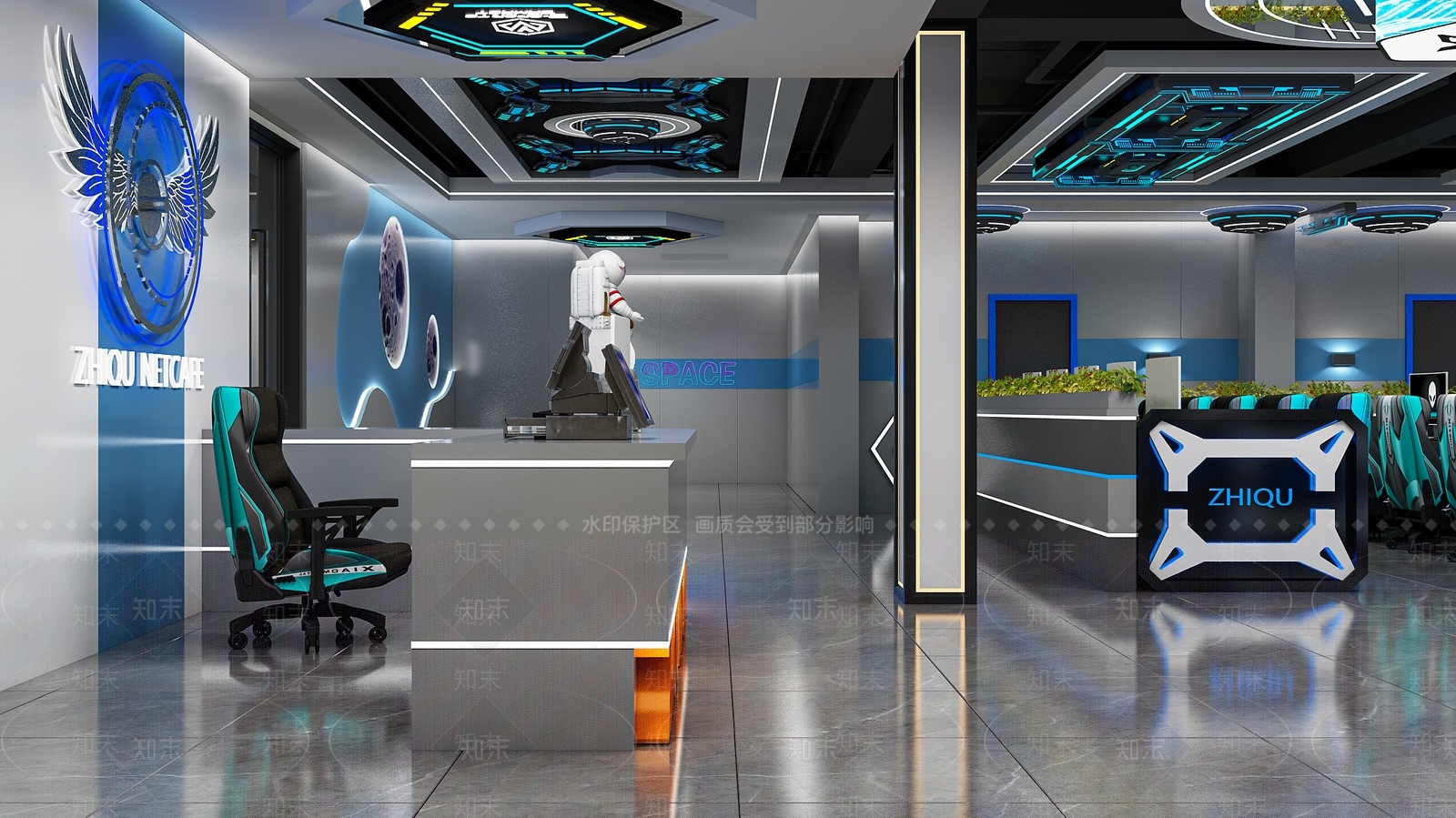 现代网咖网吧3D模型下载【ID:1150418497】