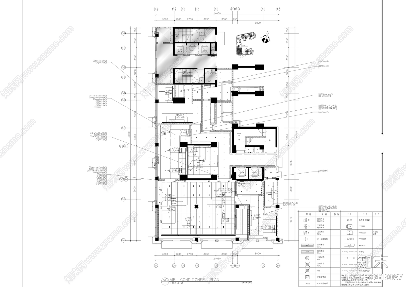 深圳兆邦基端慧苑样板房cad施工图下载【ID:1150419087】