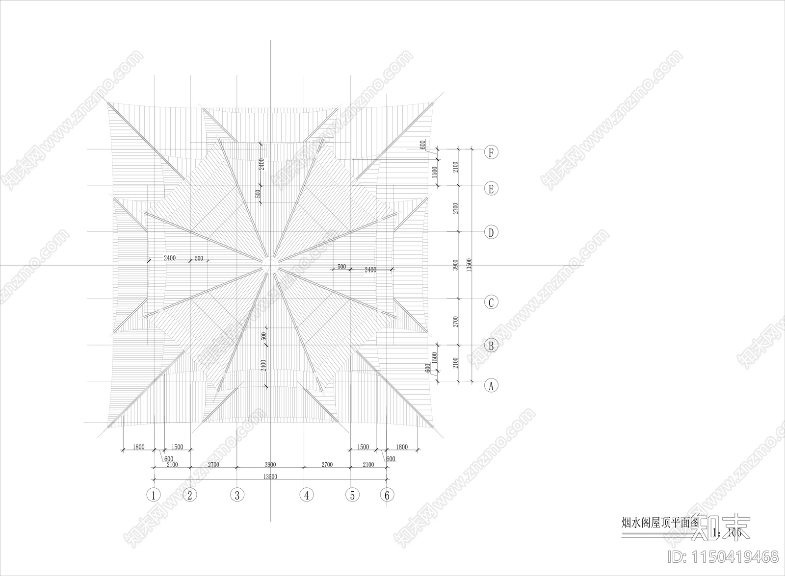 观景阁详图cad施工图下载【ID:1150419468】