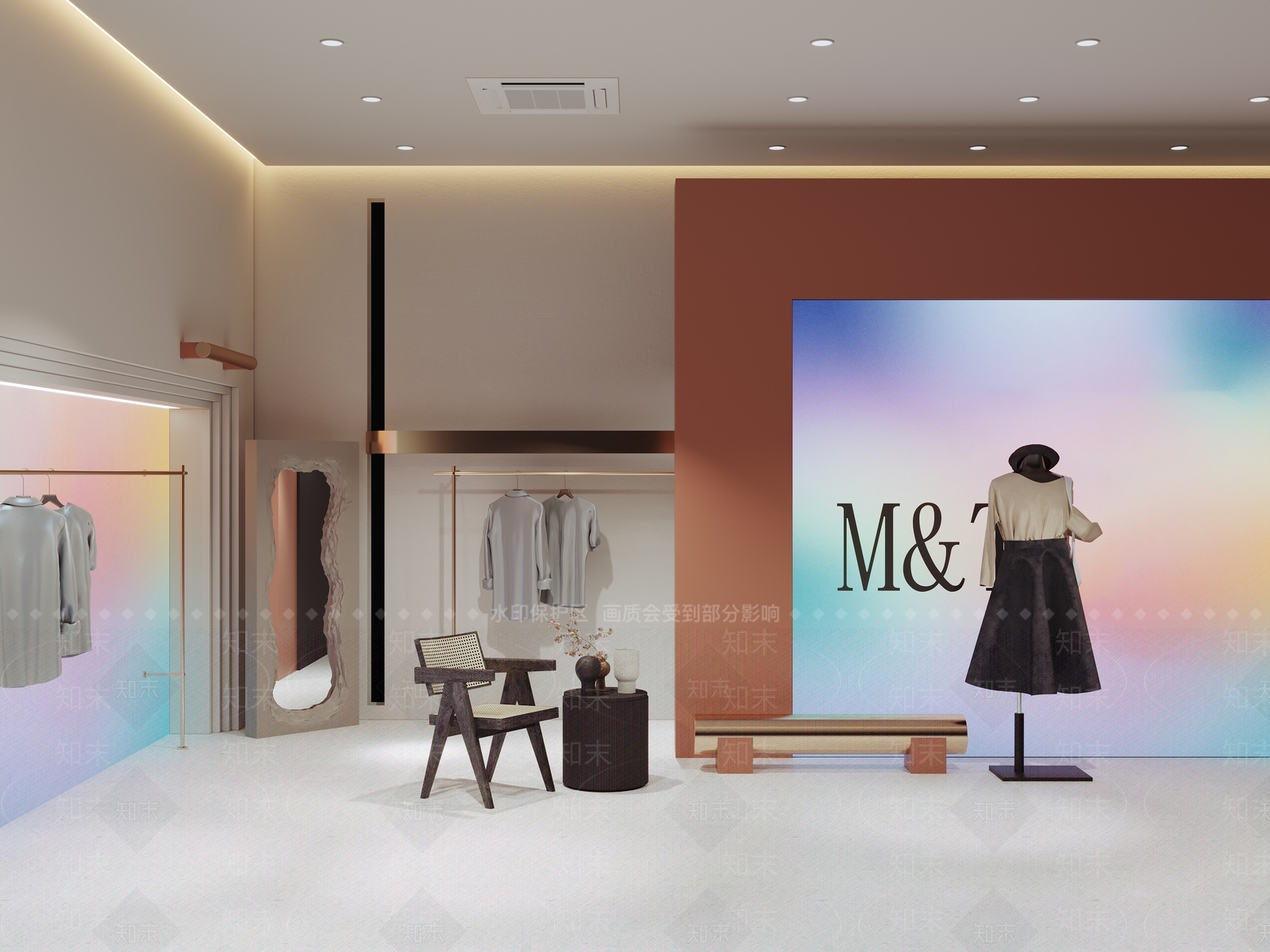 现代女装服装店3D模型下载【ID:1150424489】