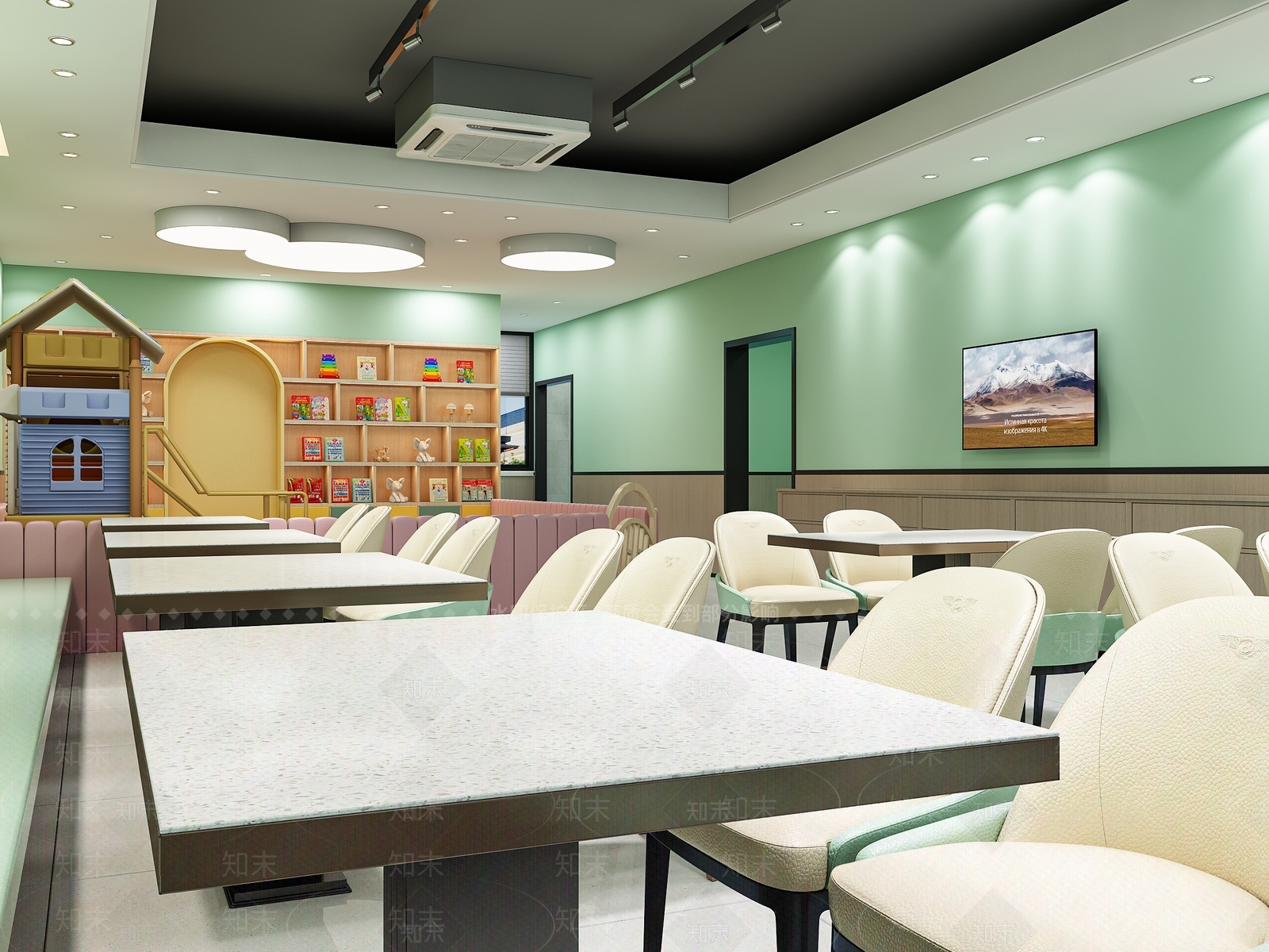 现代中餐厅3D模型下载【ID:1150425869】