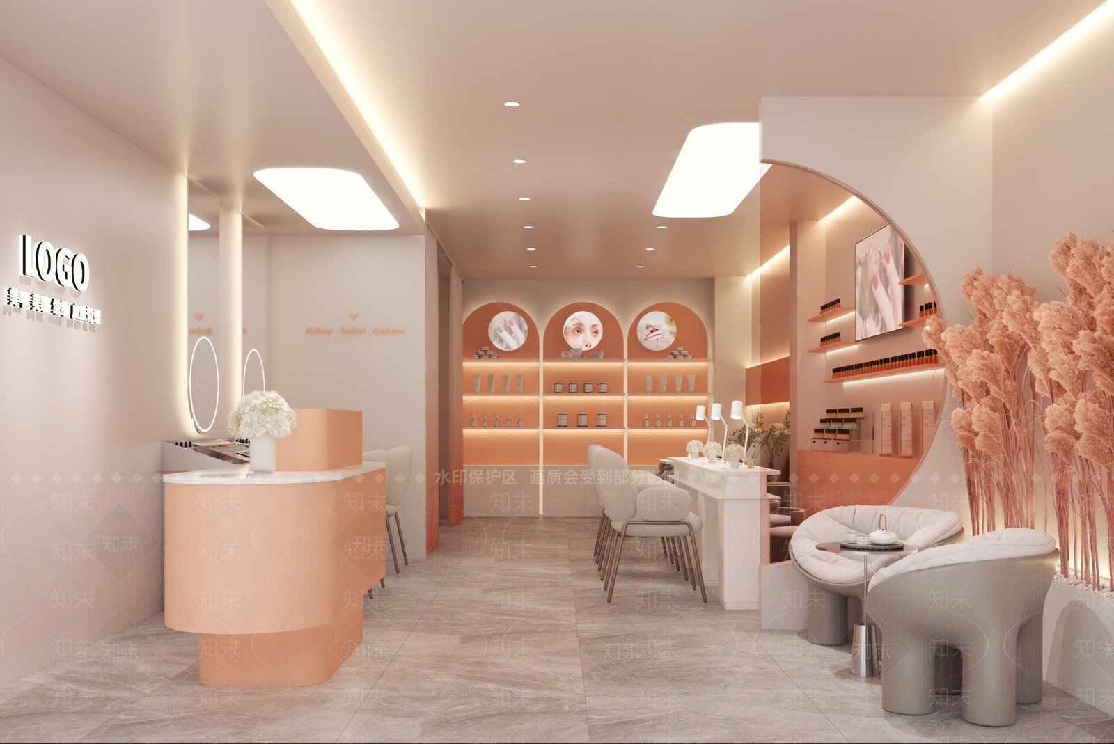 现代美容院3D模型下载【ID:1214234224】