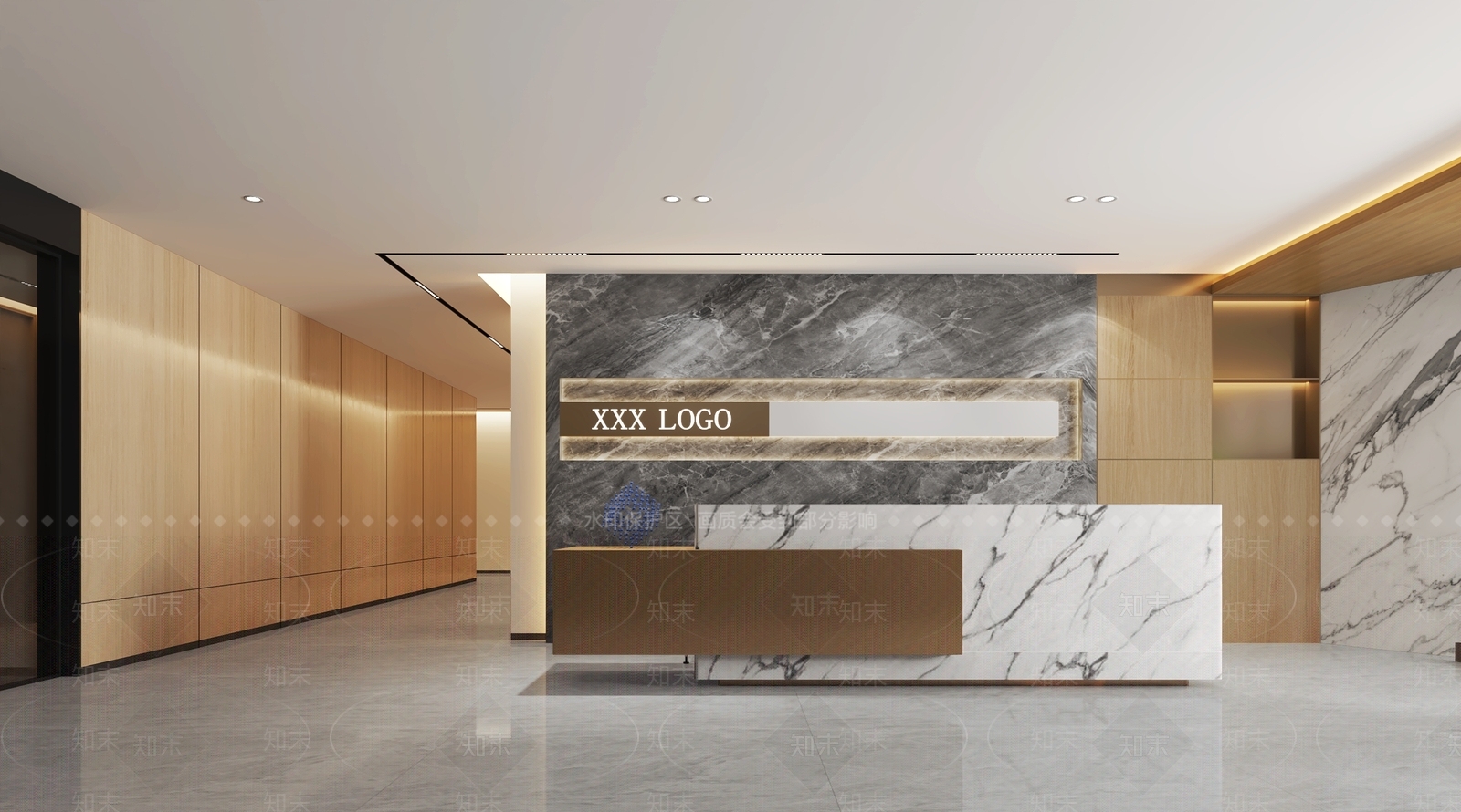 现代公司大堂SU模型下载【ID:1150428674】