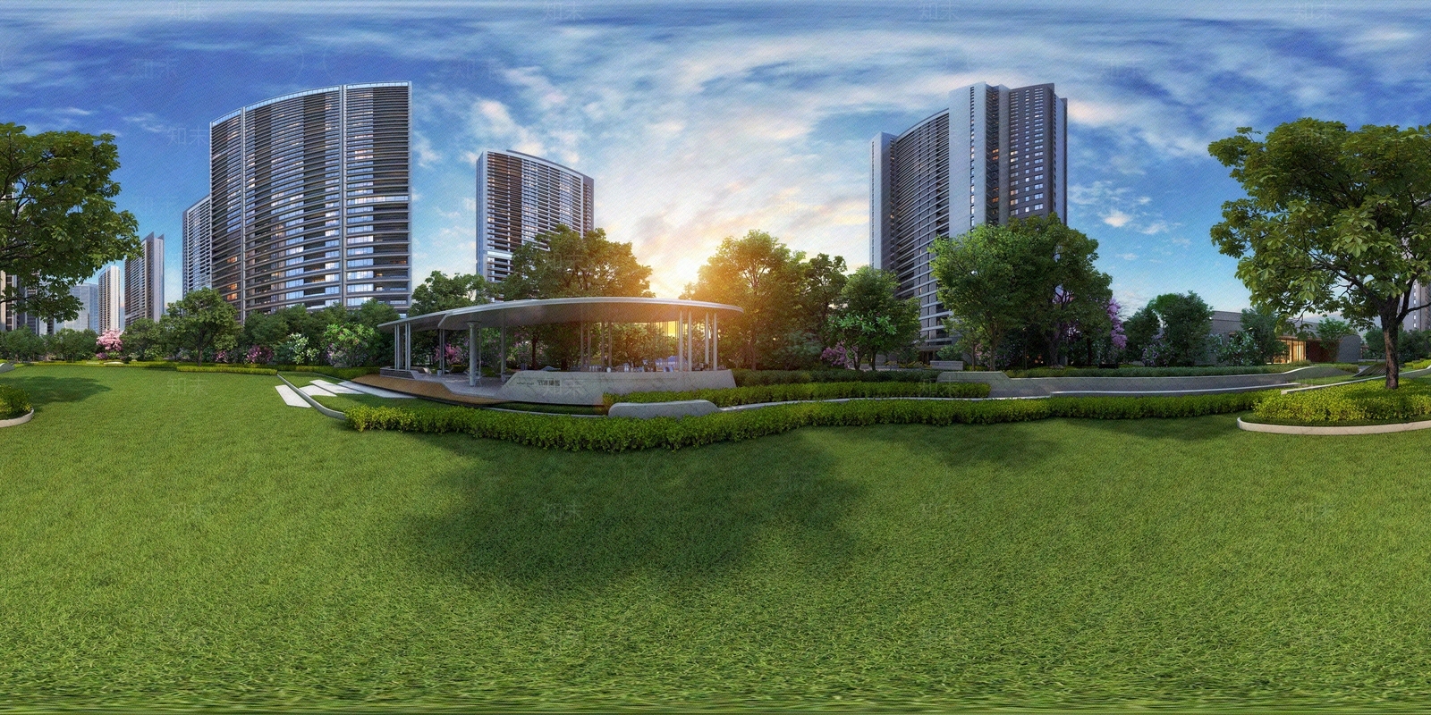 hdr小区草坪花园景观贴图下载【ID:1150432117】