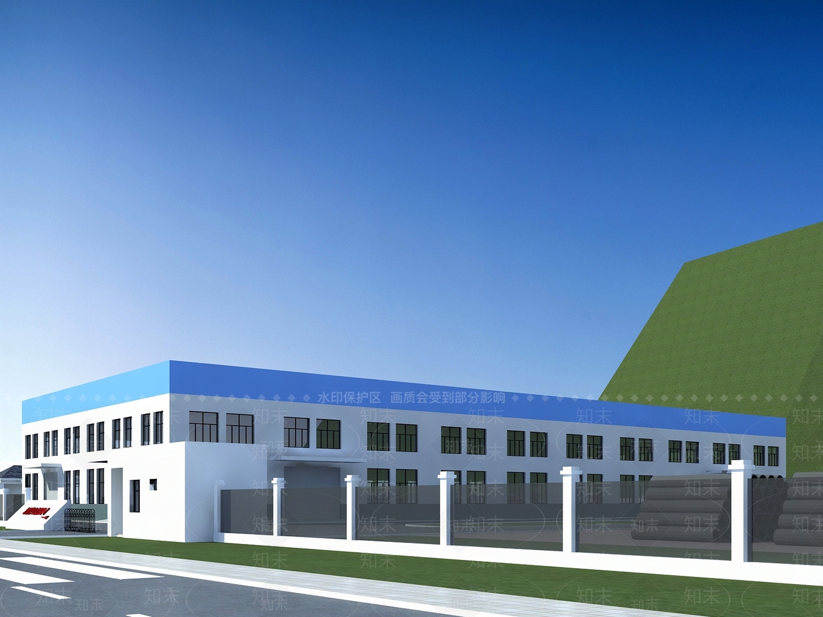 现代工业厂房3D模型下载【ID:1150432664】