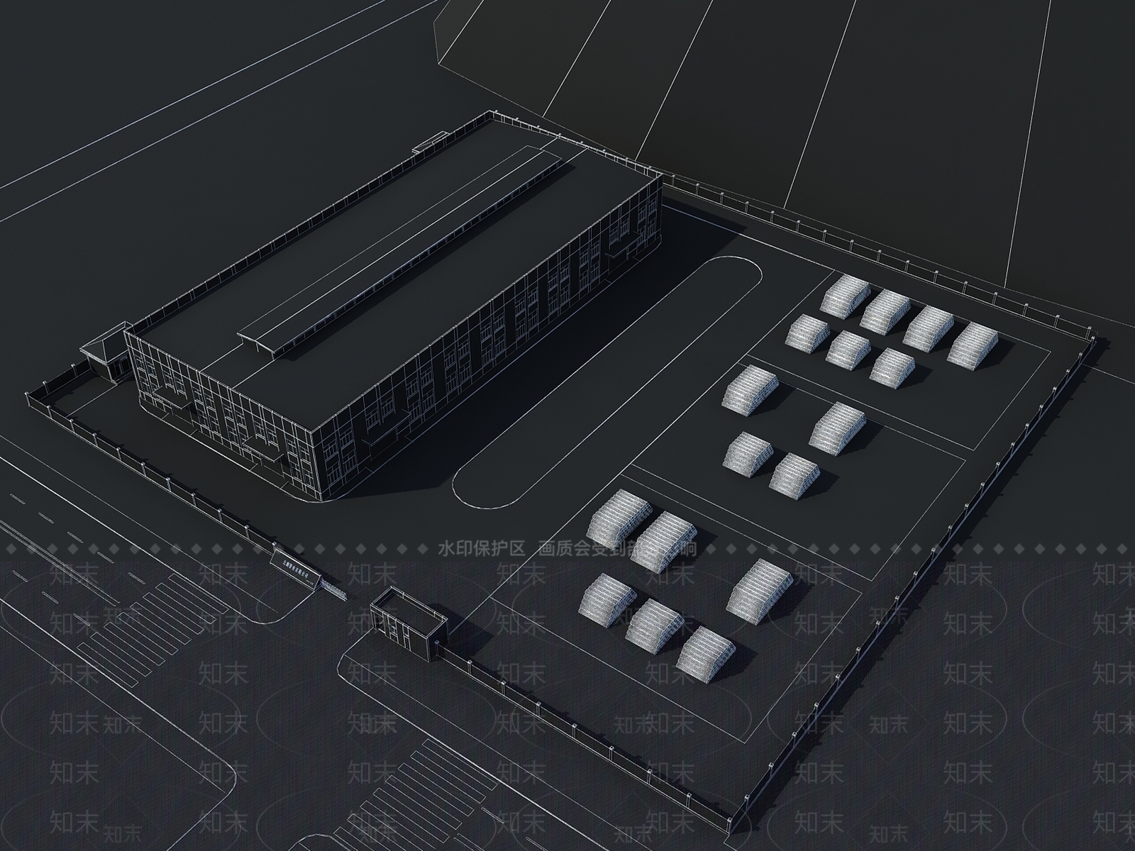现代工业厂房3D模型下载【ID:1150432664】