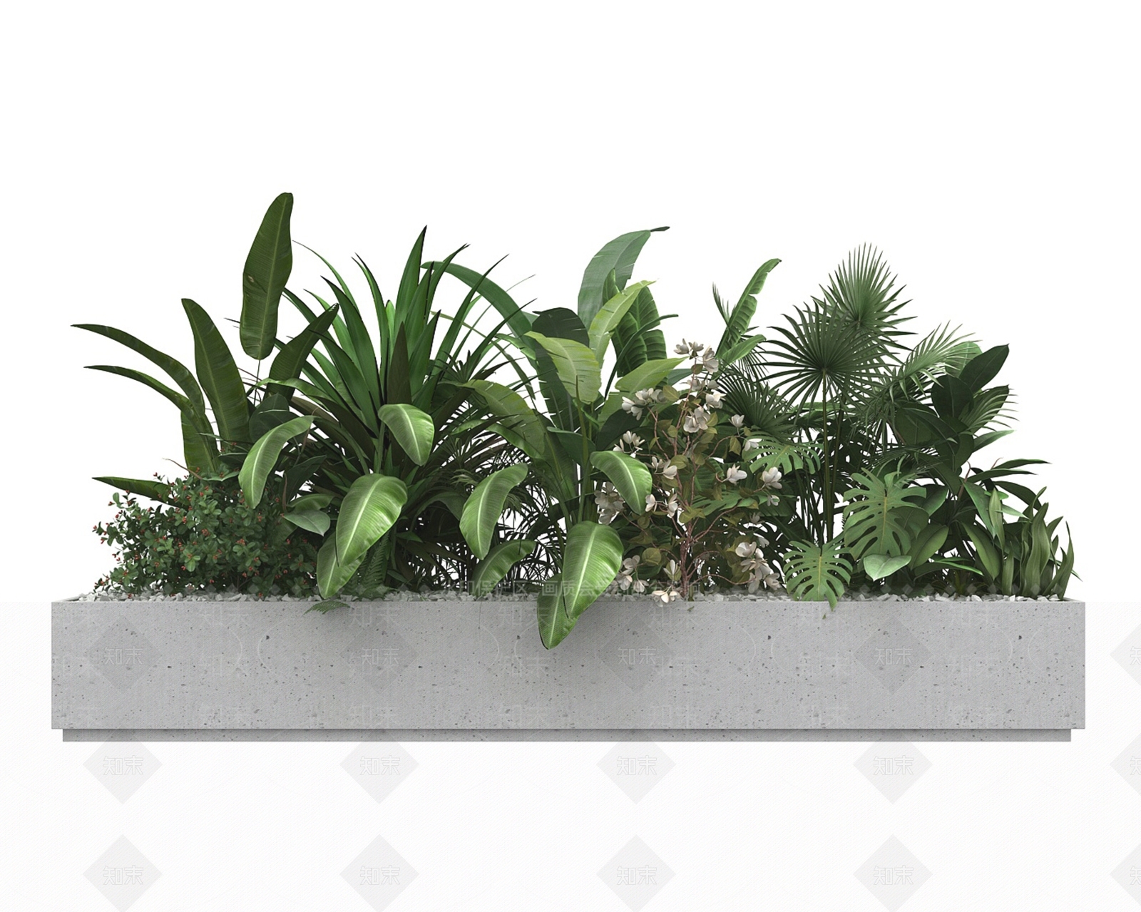 花坛3D模型下载【ID:1150433304】