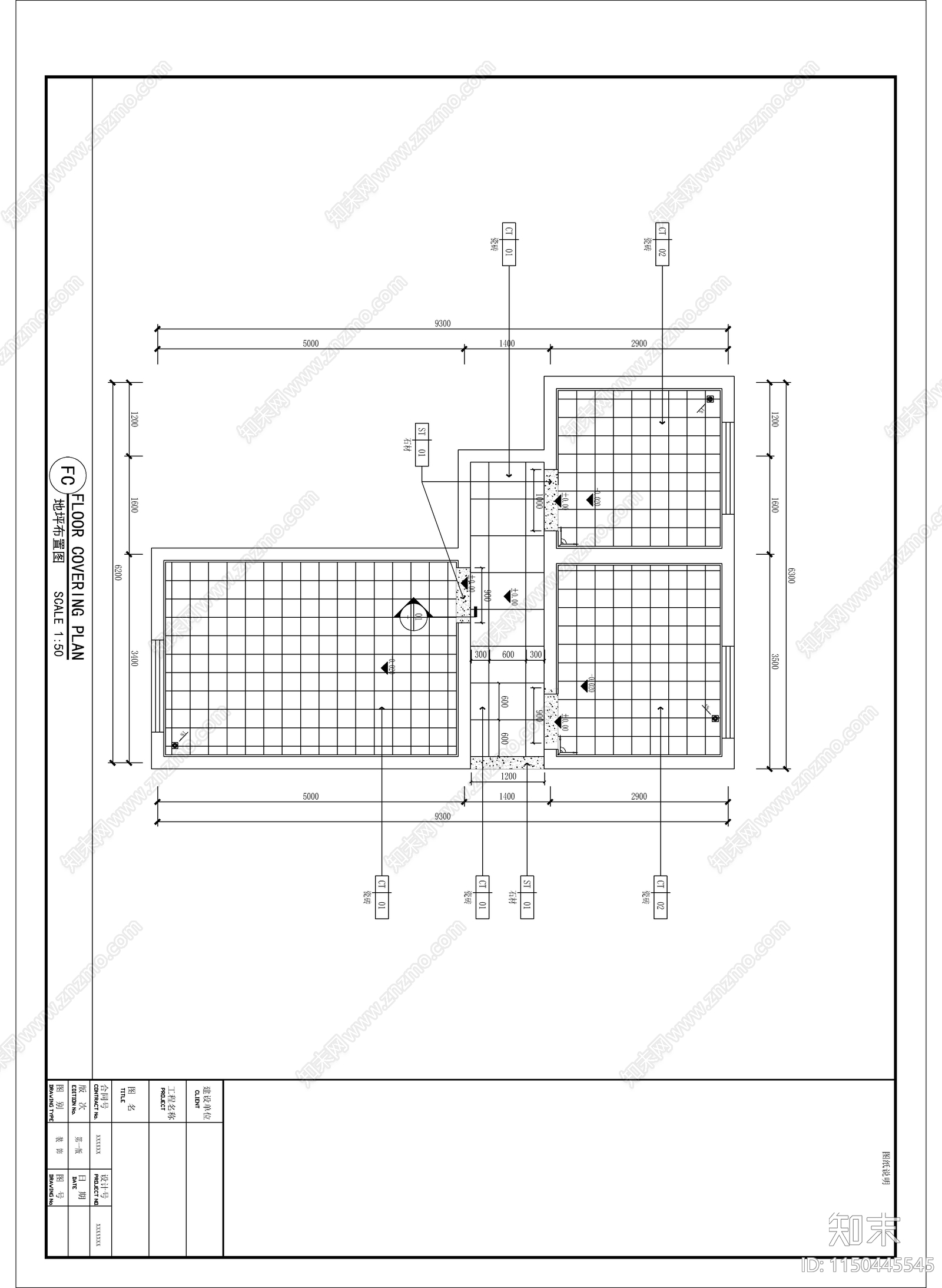 小区公共卫生间cad施工图下载【ID:1150445545】