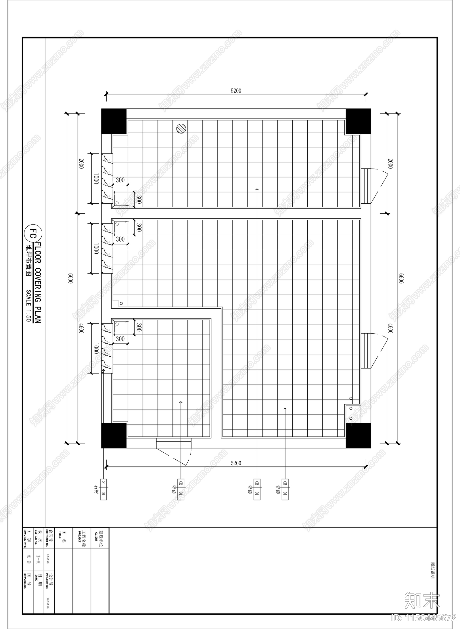 公共卫生间cad施工图下载【ID:1150445672】