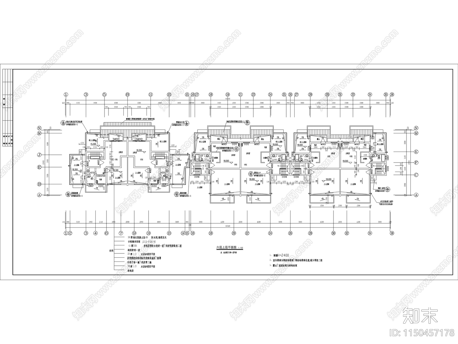 最新高层住宅楼建筑图纸cad施工图下载【ID:1150457178】