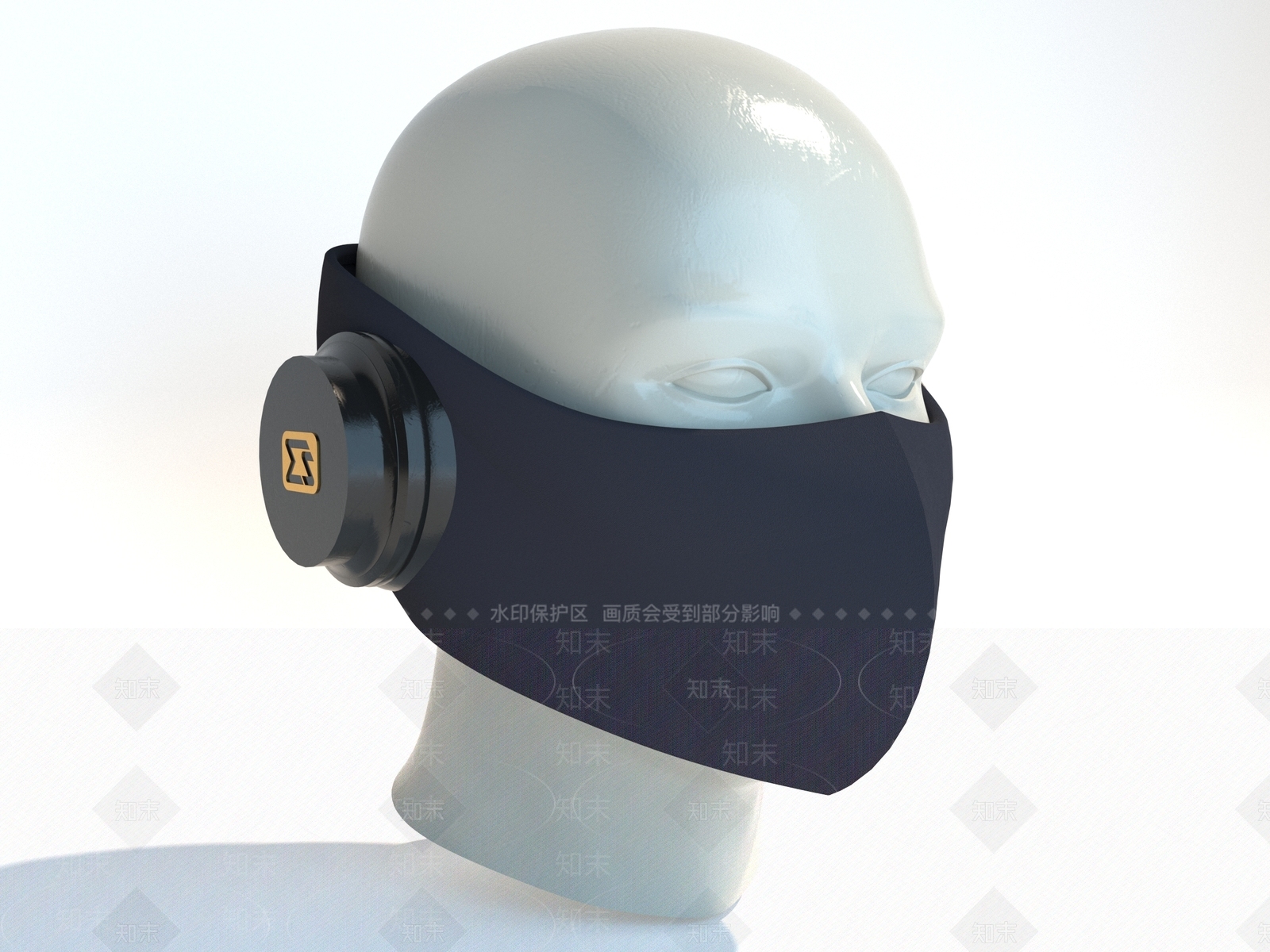 现代风格口罩3D模型下载【ID:1150457332】