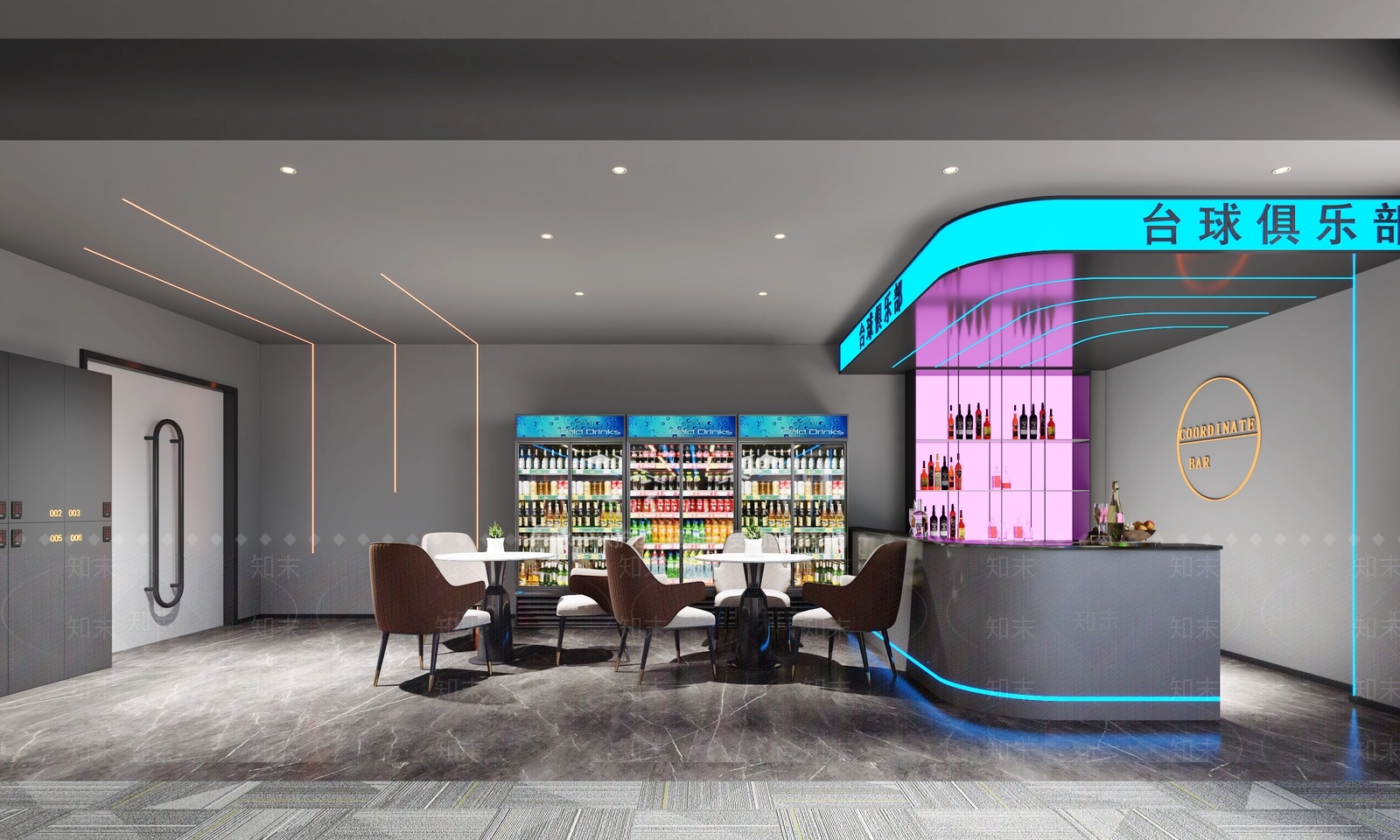 现代台球厅3D模型下载【ID:1150459838】