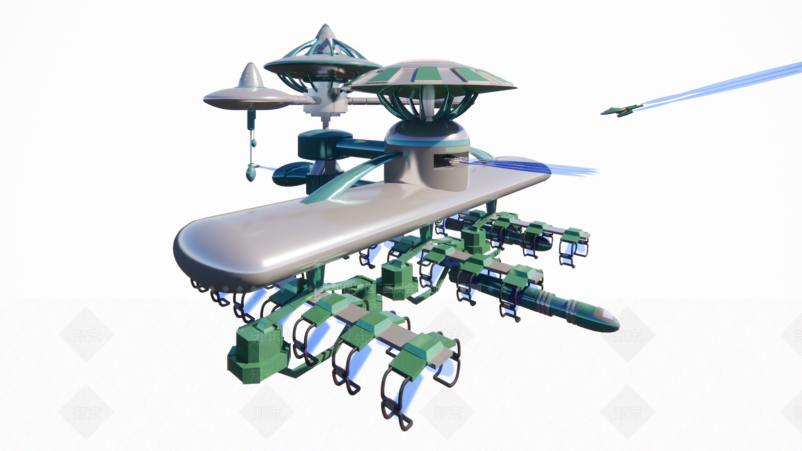 科幻宇宙飞船SU模型下载【ID:1150465697】